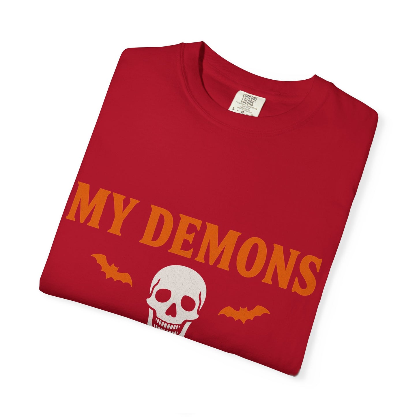 Halloween Themed Unisex T-Shirt with Bats and Humor