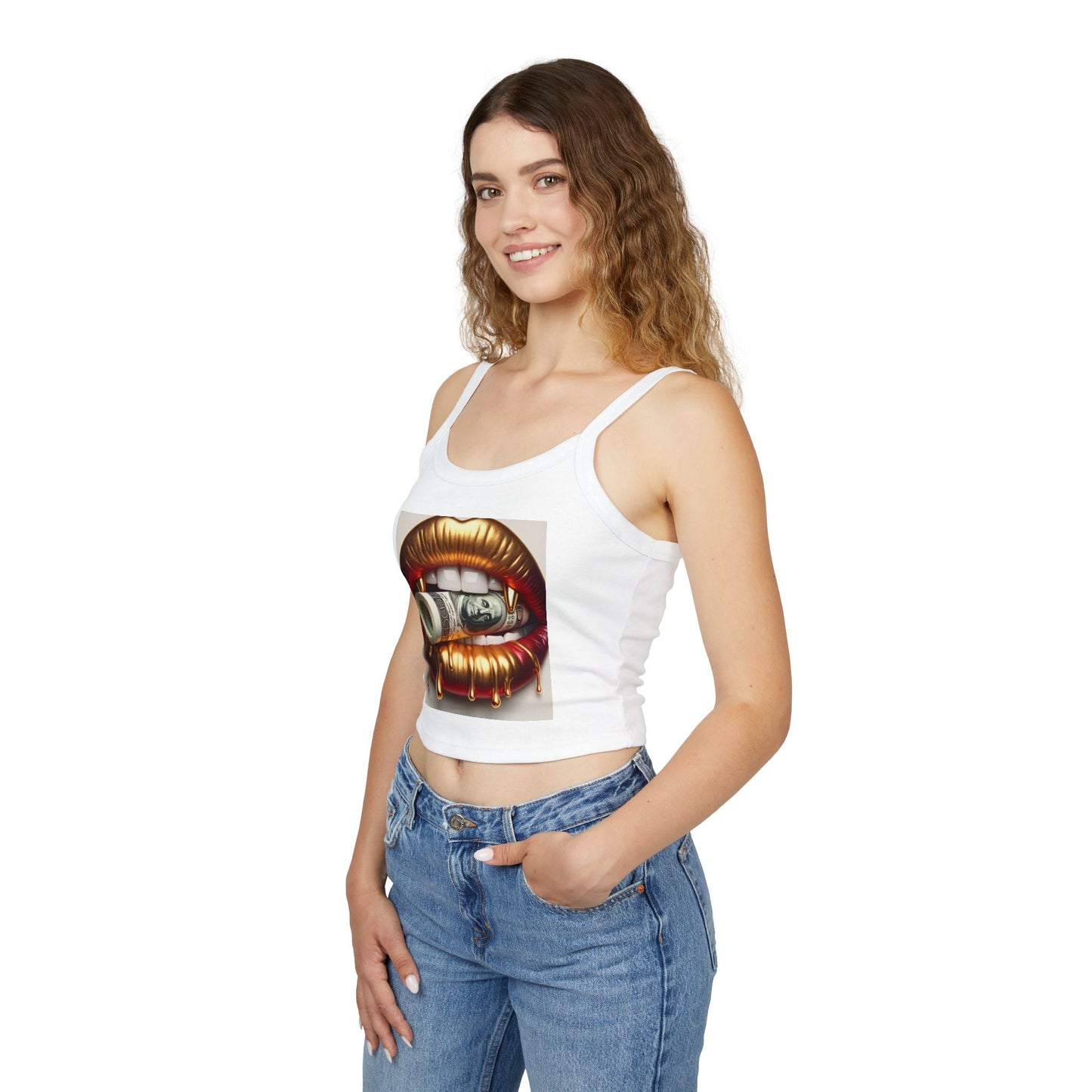 Bold Statement Women's Spaghetti Strap Tank Top, Graphic Tank, Summer Outfit, Party Wear, Streetwear Essential