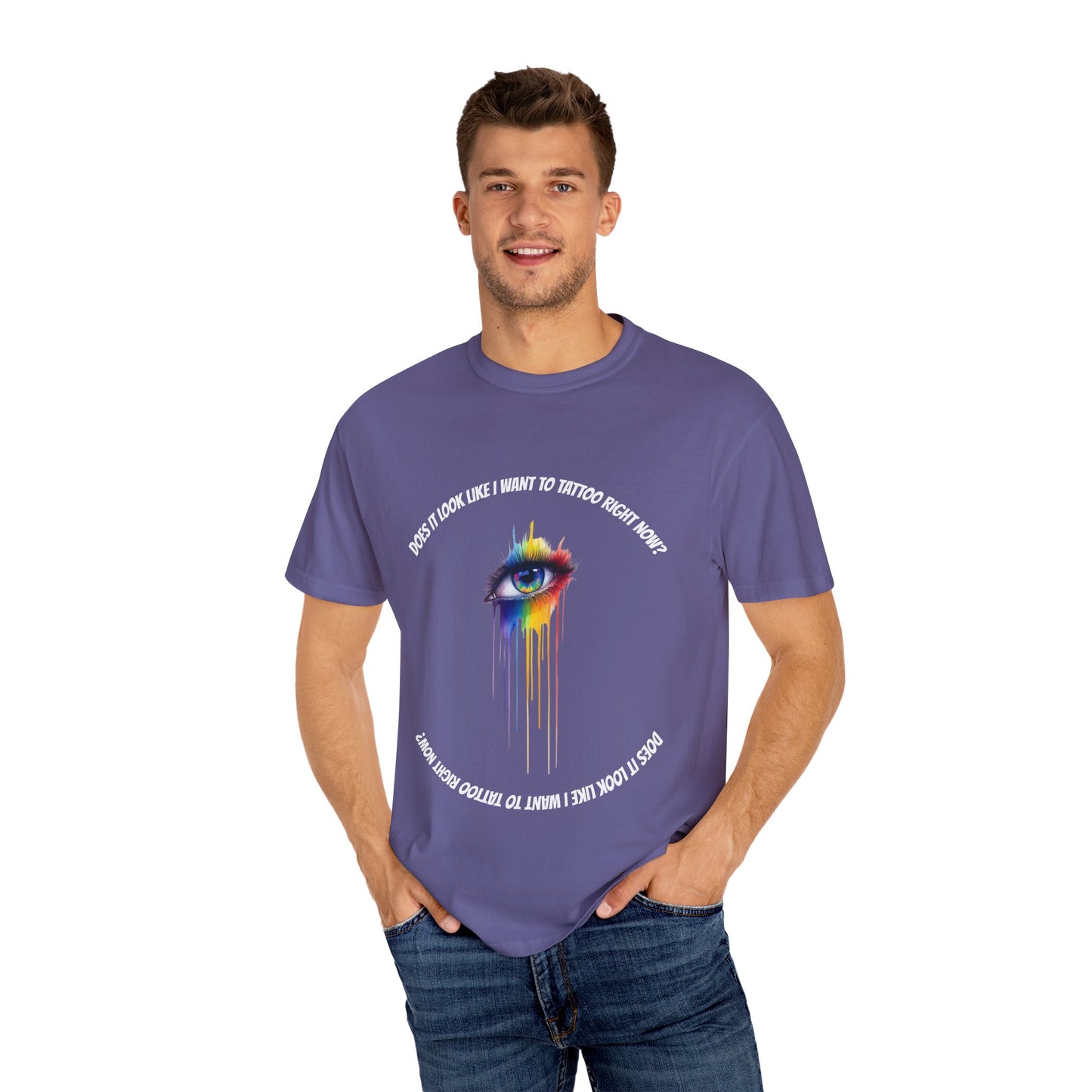 Vibrant Eye Art T-Shirt | Unisex Garment-Dyed Tee, Artistic Apparel, Colorful Fashion, Unique Gift, Everyday Wear