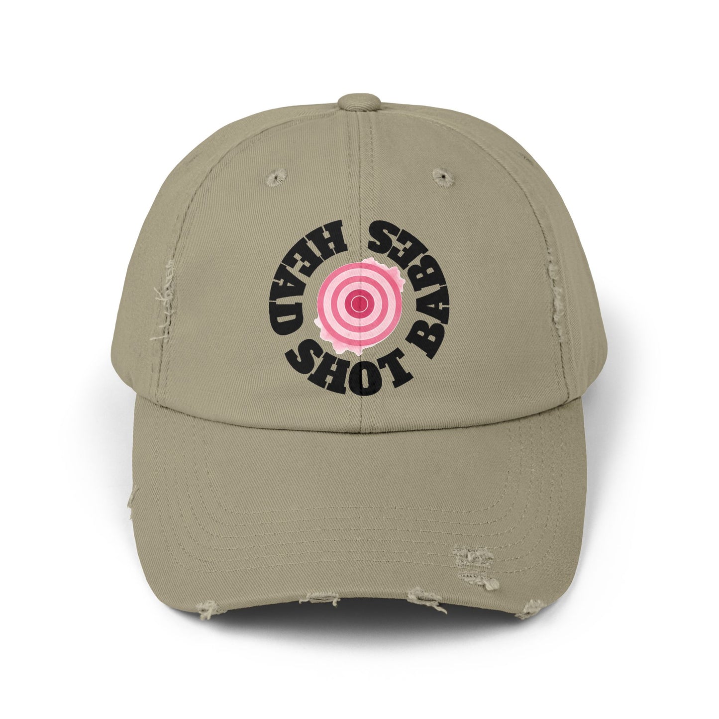 Unisex Distressed Cap with Fun Pink Design, Trendy Baseball Hat for Casual Wear, Ideal for Festivals, Birthdays, Gifts, Street Style