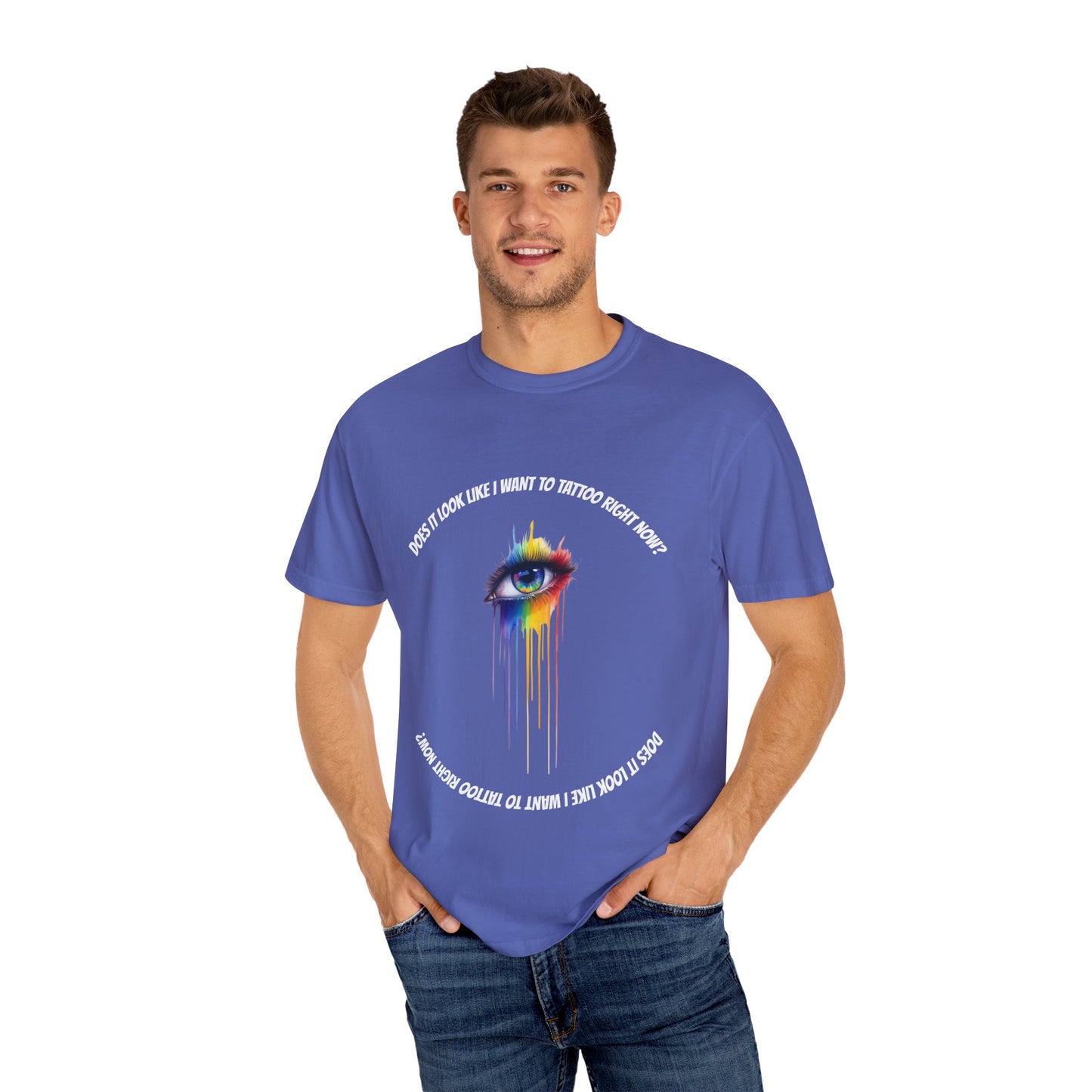 Vibrant Eye Art T-Shirt | Unisex Garment-Dyed Tee, Artistic Apparel, Colorful Fashion, Unique Gift, Everyday Wear