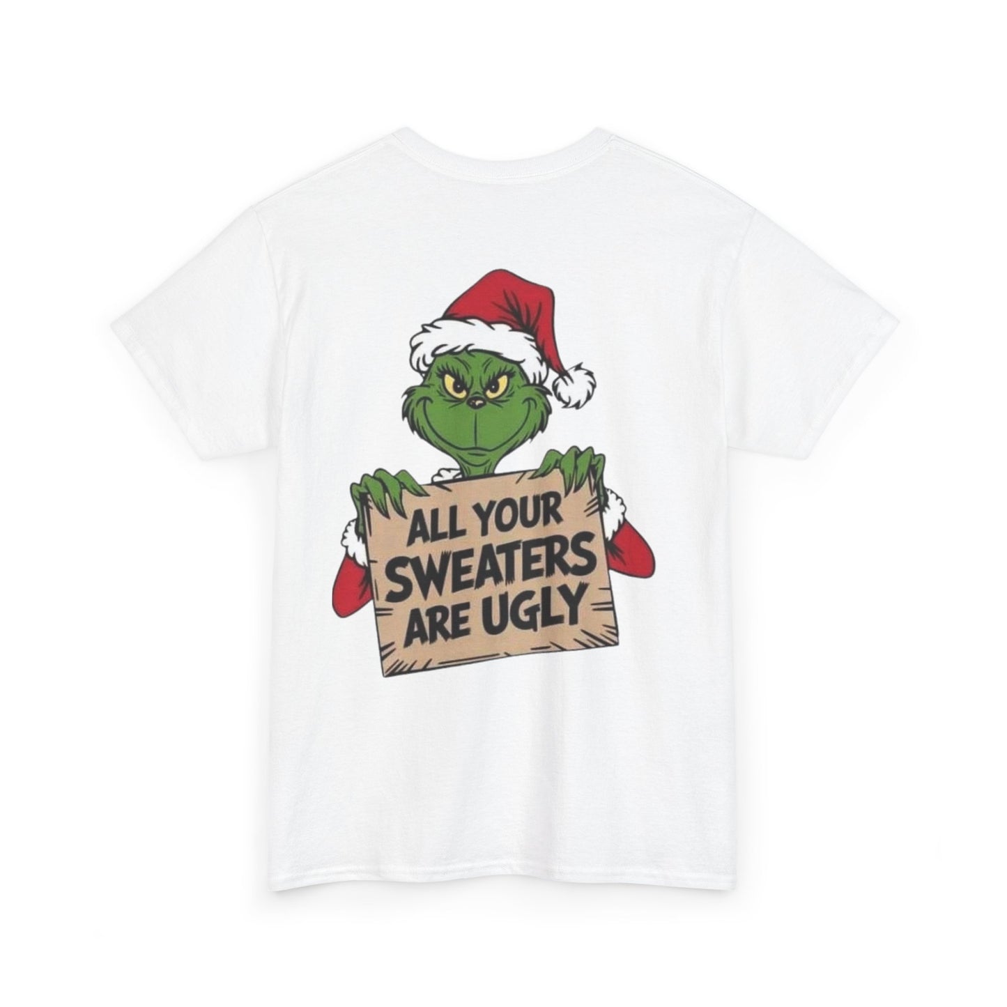 Grinchmas Ugly Sweater Tee, Christmas T-Shirt, Holiday Gift, Funny Tee, Unisex Cotton Shirt, Christmas Party, Grinch Lovers