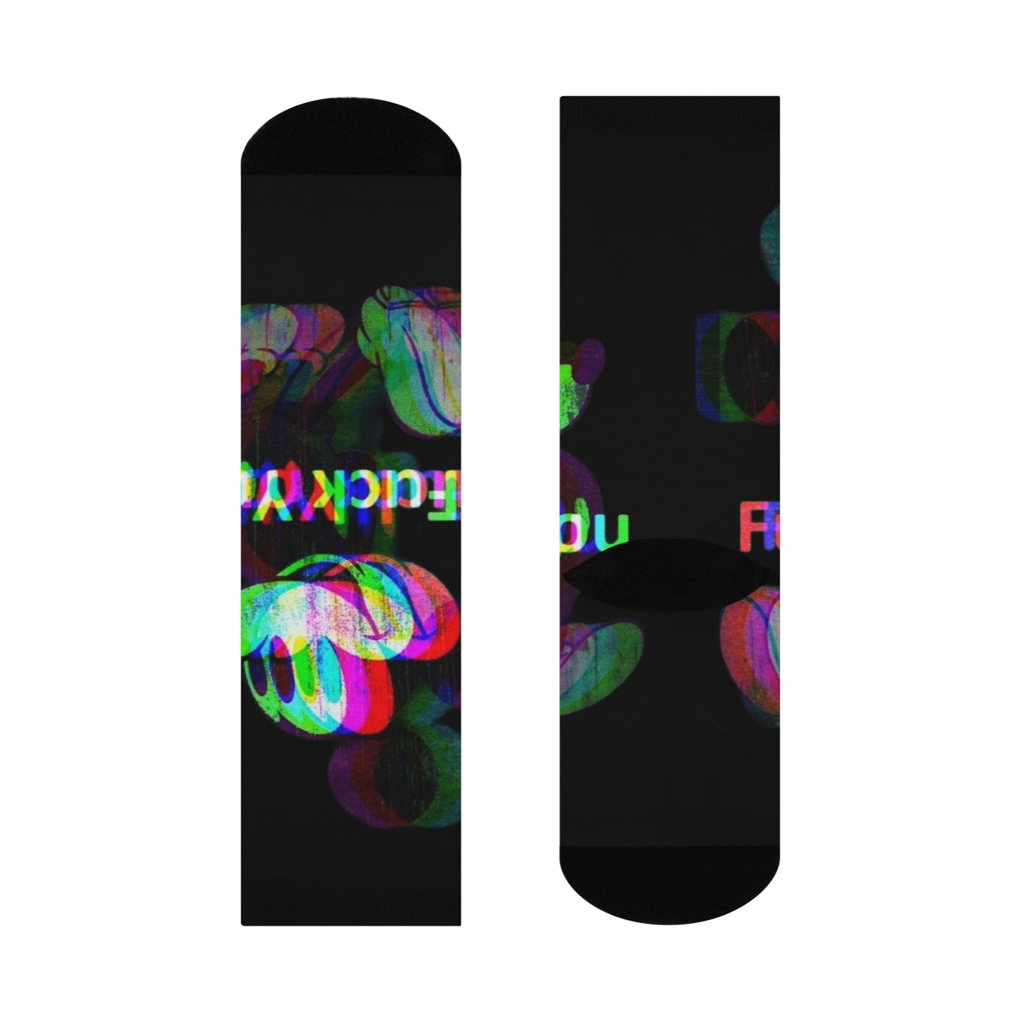 Colorful Graphic Crew Socks with Fun Text, Cozy Socks for Everyday Wear, Birthday Gift, Graphic Socks for Adults, Quirky Socks for Teens