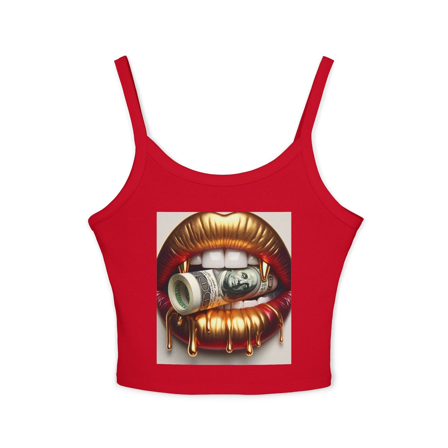 Bold Statement Women's Spaghetti Strap Tank Top, Graphic Tank, Summer Outfit, Party Wear, Streetwear Essential