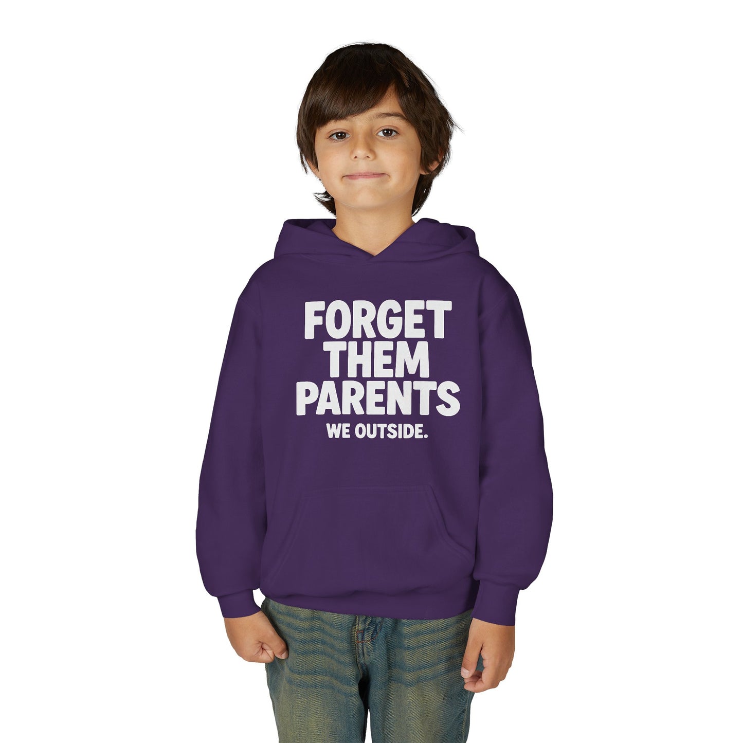 Youth Hoodie - Forget Them Parents, Funny Sweatshirt, Kids Hoodie, Outdoor Adventure, Gift for Teens, Casual Wear