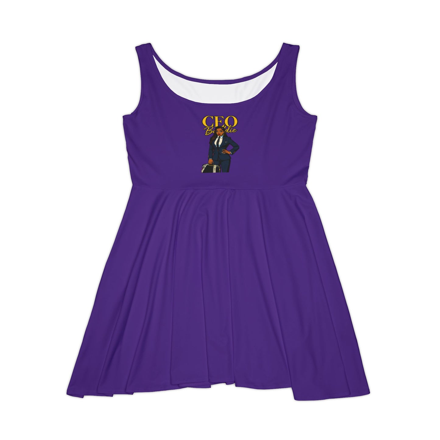 Empowerment Purple Skater Dress - Perfect for Boss Ladies, Casual Outings, Spring Events, Birthday Gifts, or Celebrations