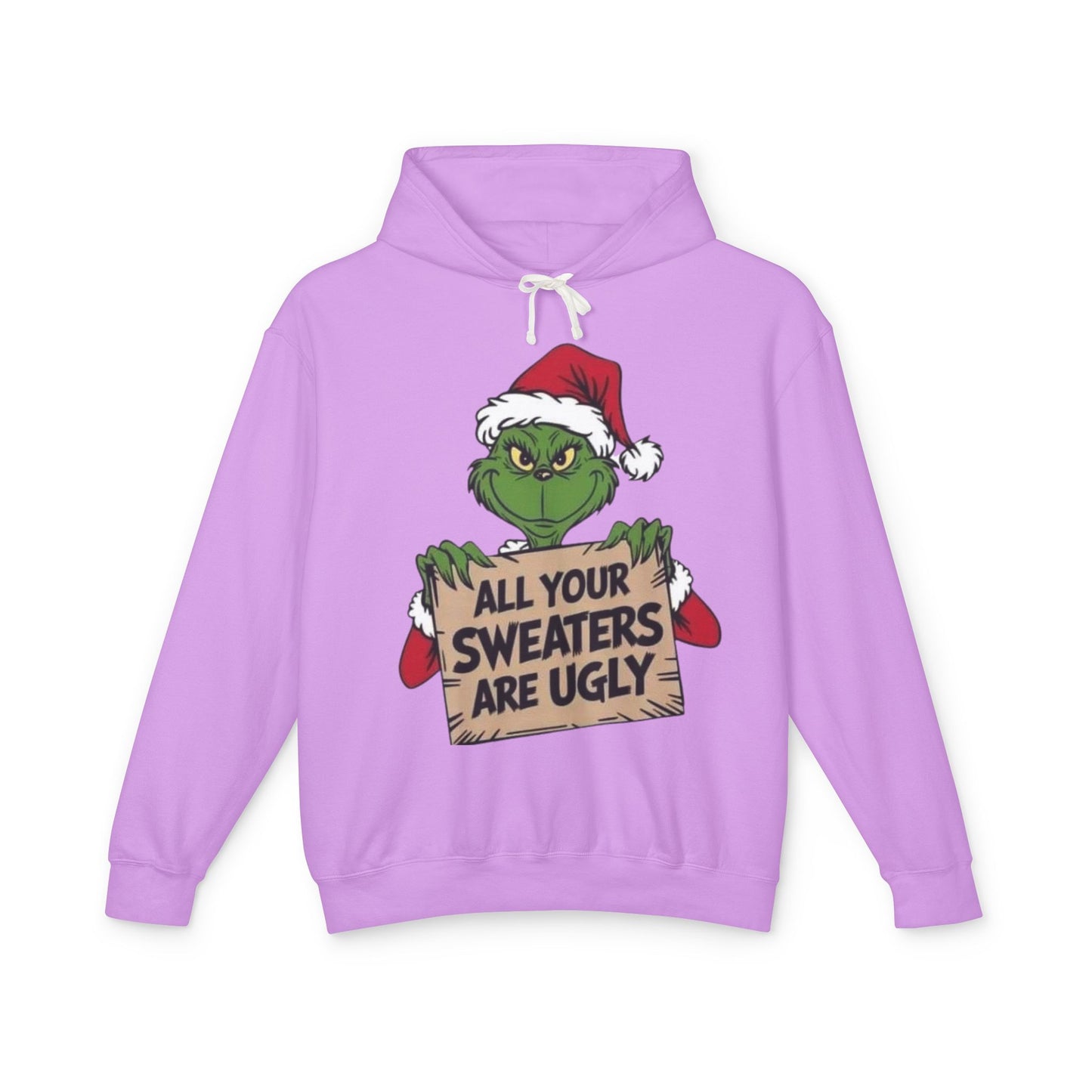 Grinch-Inspired Holiday Hoodie, Cozy Grinch Sweatshirt, Christmas Gift, Ugly Sweater Party Apparel, Unisex Lightweight Hoodie