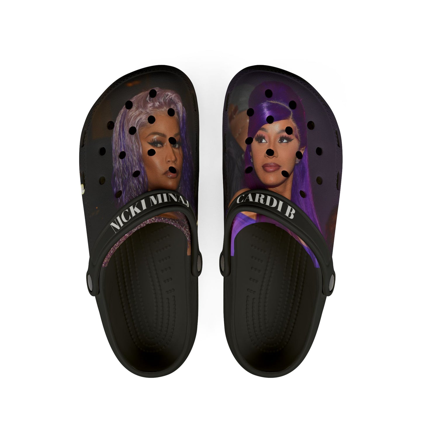 Female Rap Viral. Unique EVA Foam Rubber Shoes, Trendy Slip-On Clogs, Comfortable Footwear, Perfect Gift for Fashion Lovers, Art-Inspired Footwear