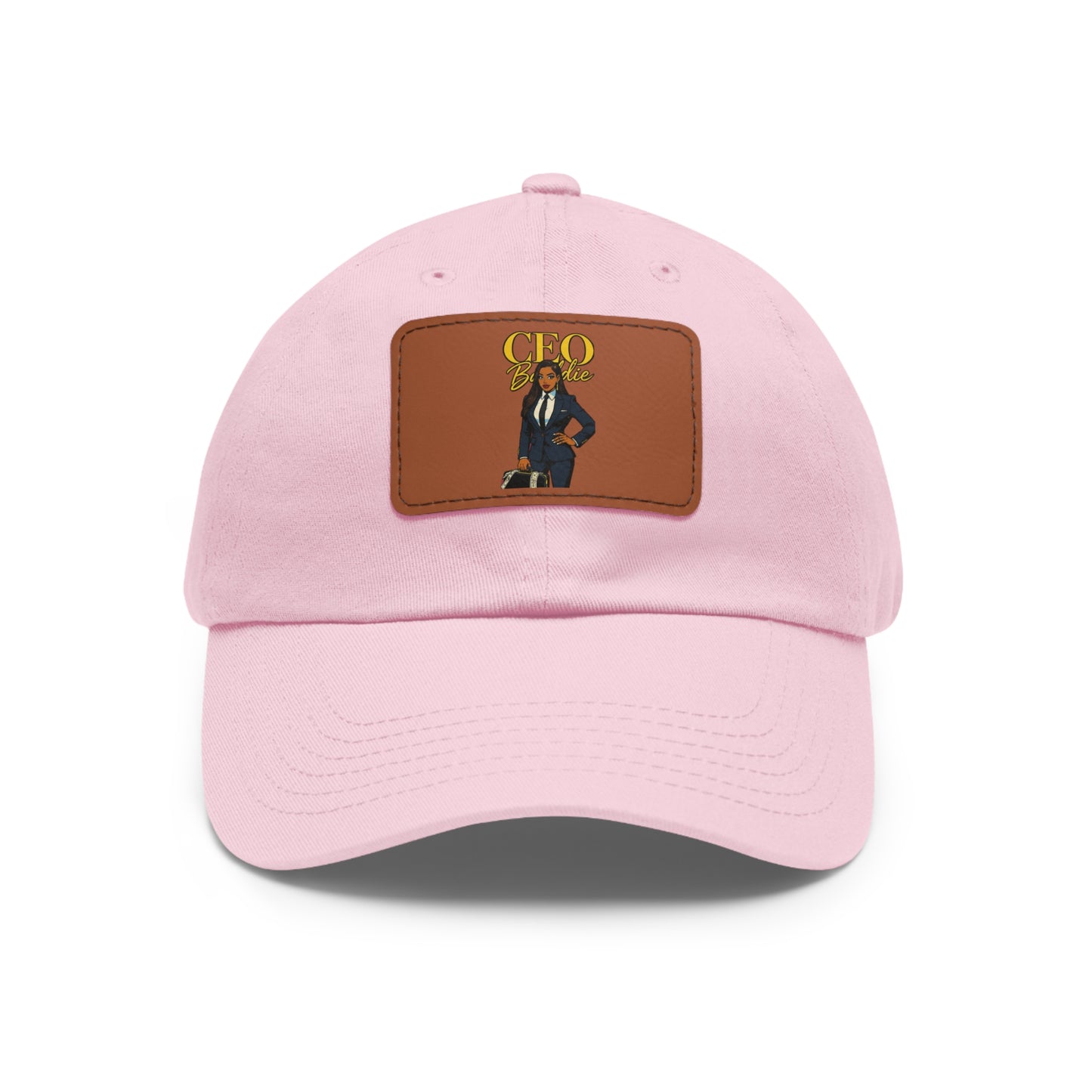 Dad Hat with Leather Patch (Rectangle)