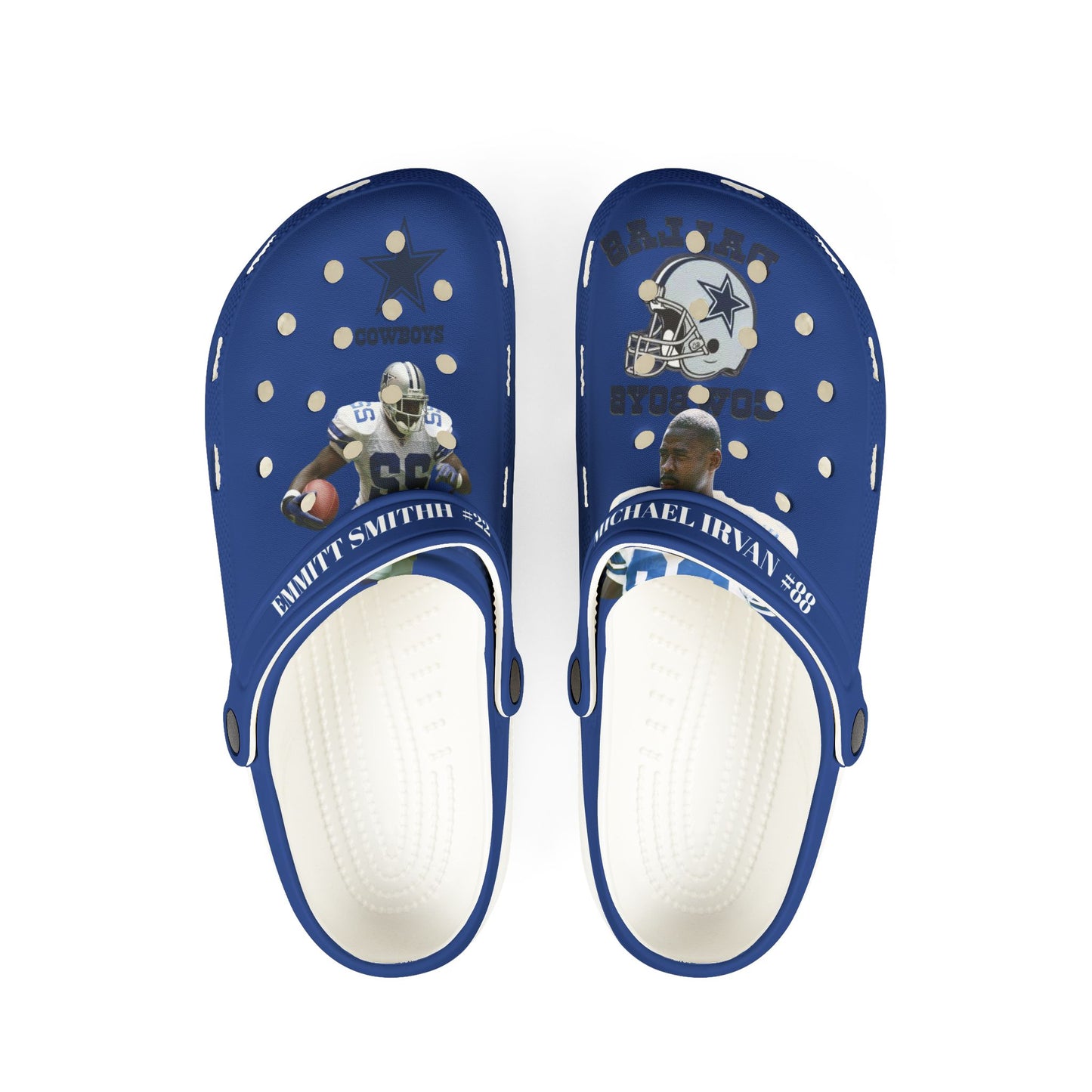 Cowboys EVA Foam Rubber Shoes with Team Spirit, Comfortable Slip-On Clogs, Perfect for Game Days, Casual Wear, Gifts for Fans