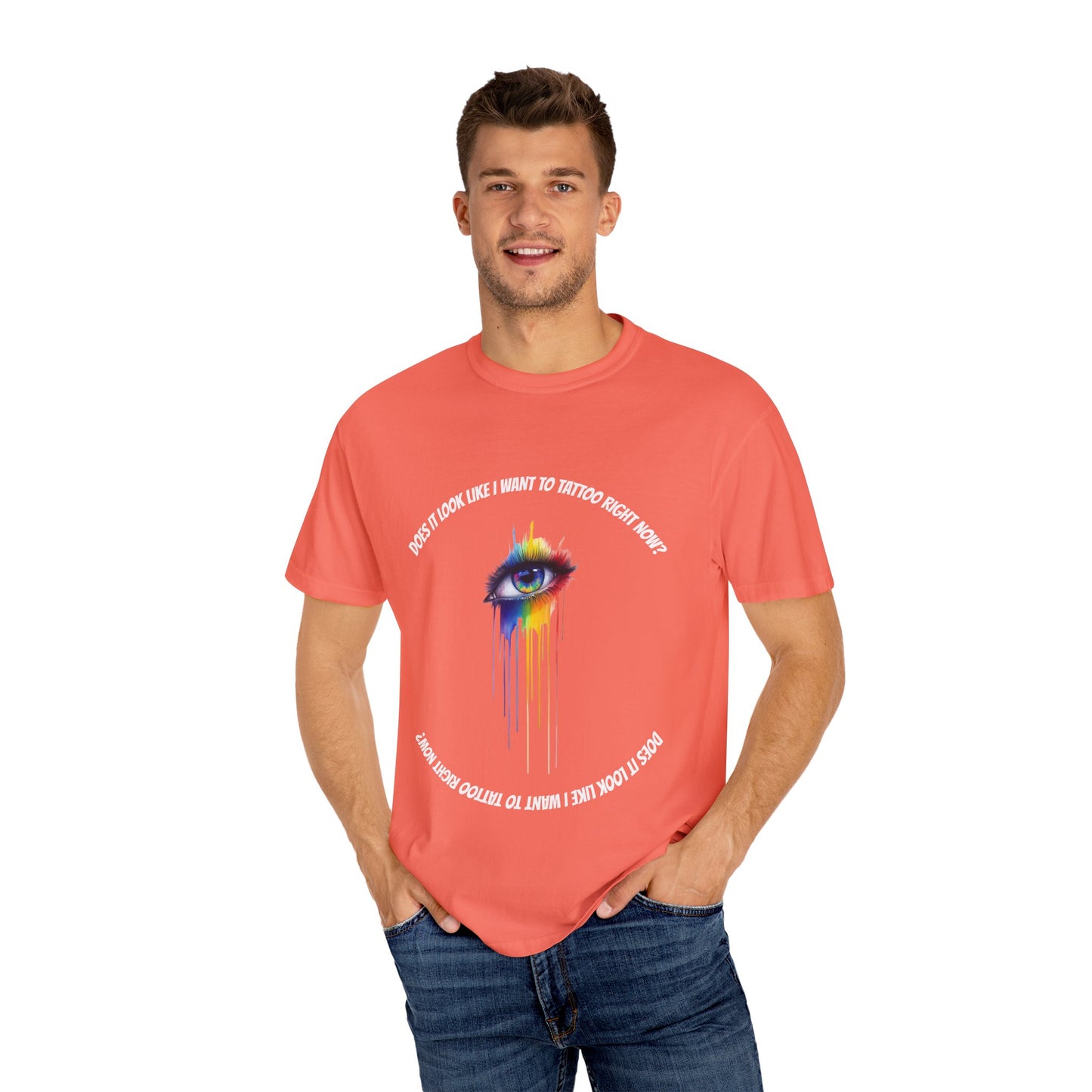 Vibrant Eye Art T-Shirt | Unisex Garment-Dyed Tee, Artistic Apparel, Colorful Fashion, Unique Gift, Everyday Wear