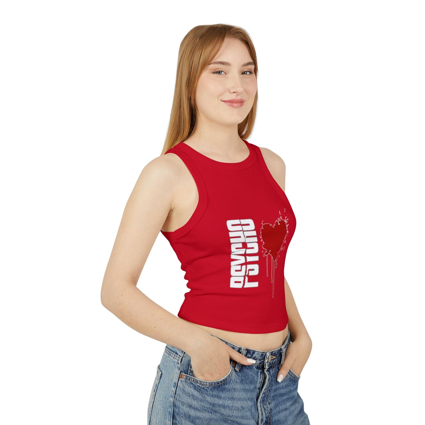 Chic Graphic Crop Tank Top - Heart Splash, Casual Wear, Summer Fashion, Festival Outfit, Trendy Gift