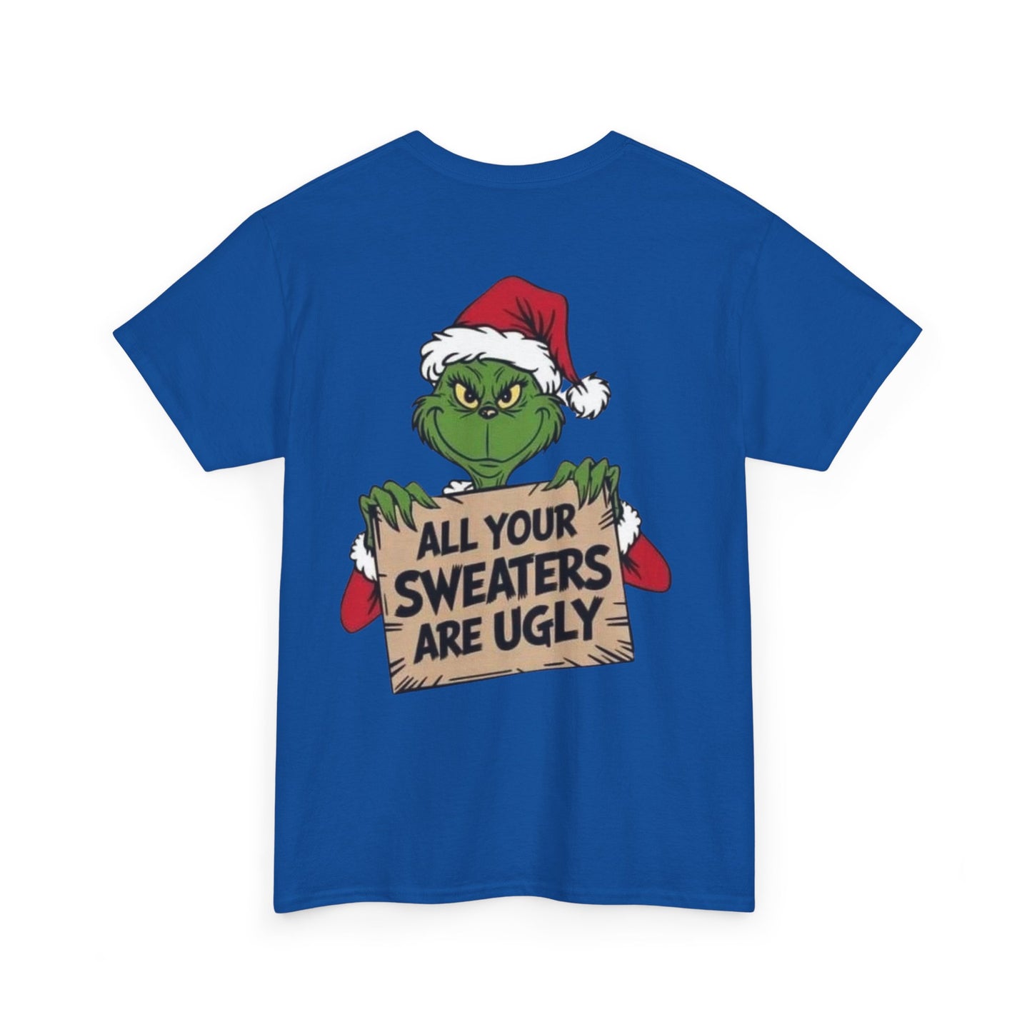 Grinchmas Ugly Sweater Tee, Christmas T-Shirt, Holiday Gift, Funny Tee, Unisex Cotton Shirt, Christmas Party, Grinch Lovers
