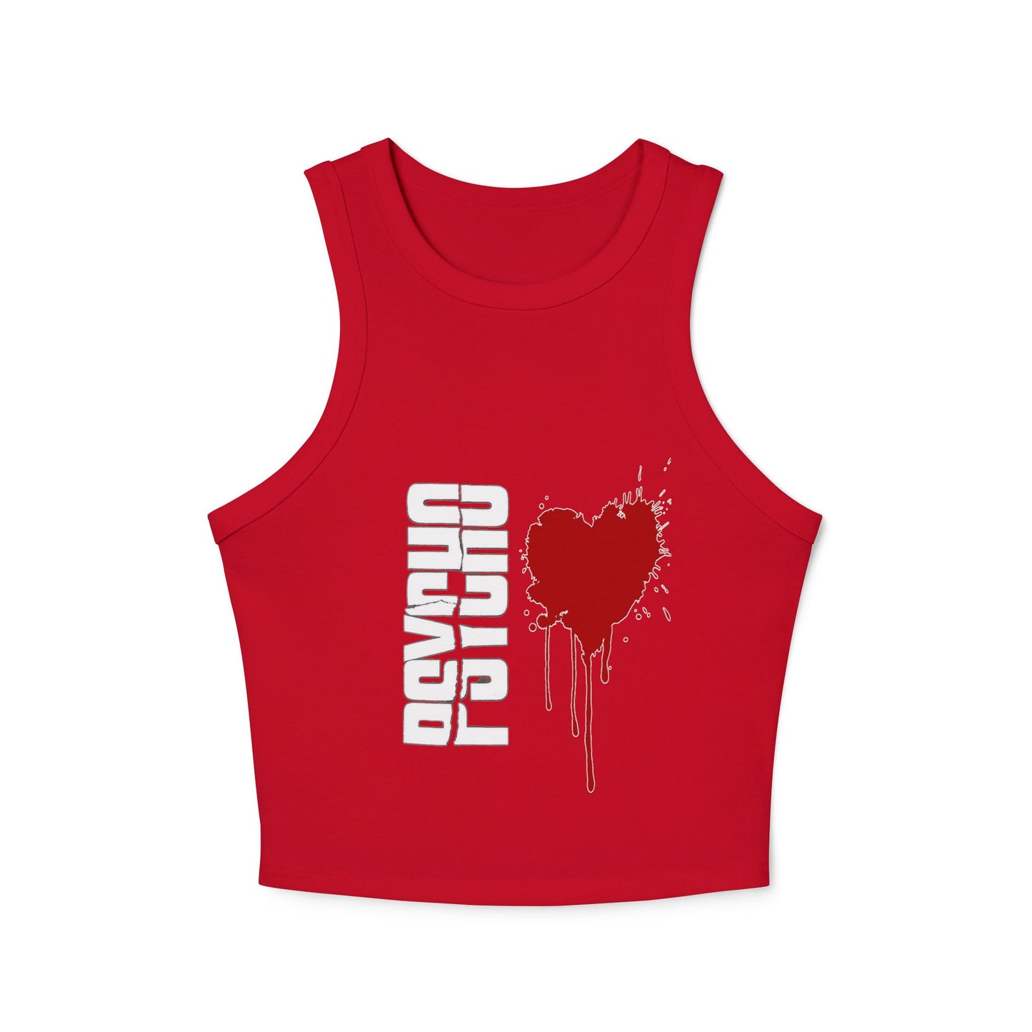Chic Graphic Crop Tank Top - Heart Splash, Casual Wear, Summer Fashion, Festival Outfit, Trendy Gift