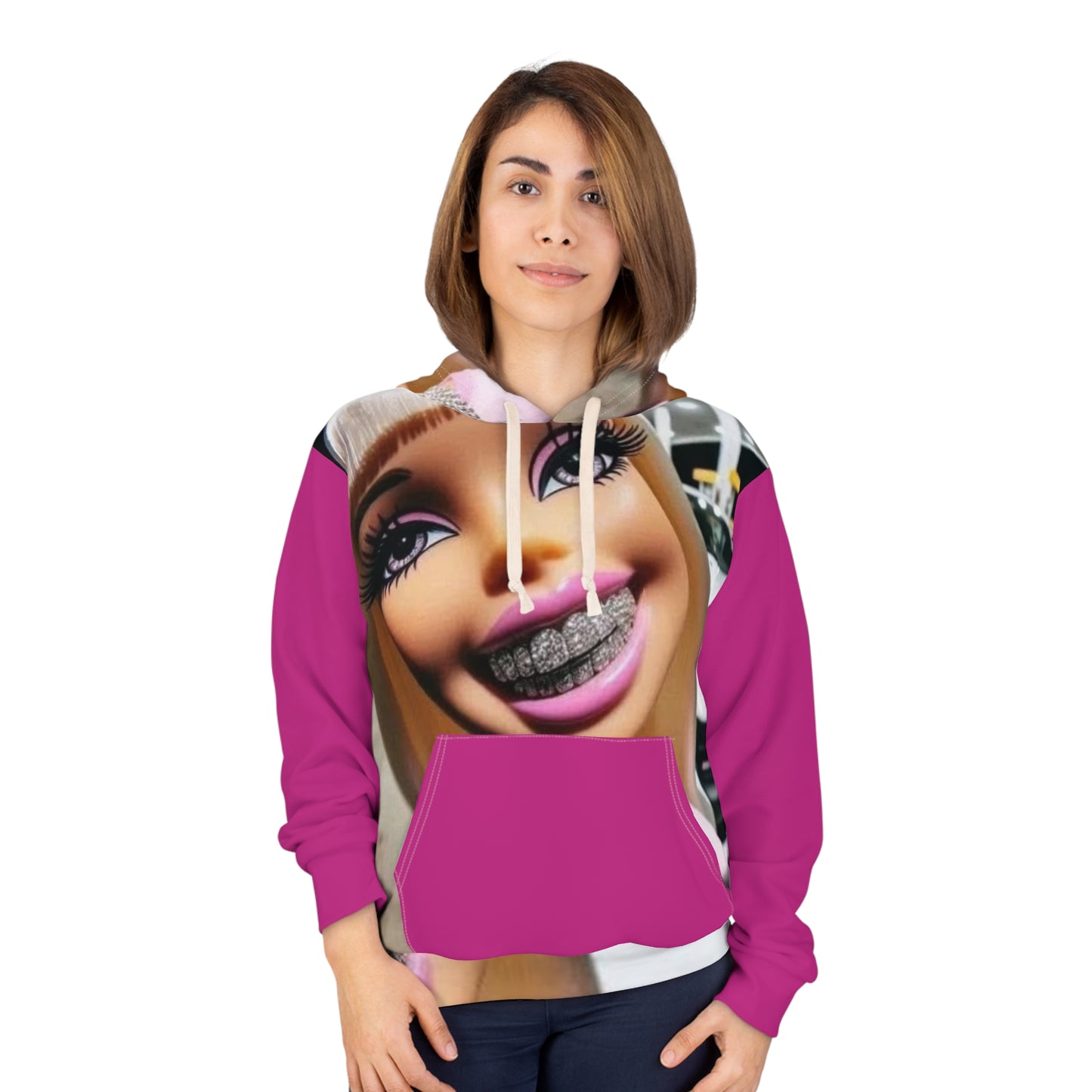 Trendy Graphic Hoodie with Stylish Barbie Design, Perfect for Fashion Lovers, Gift for Friends, Casual Wear, Cozy Streetwear, Fun Outfit