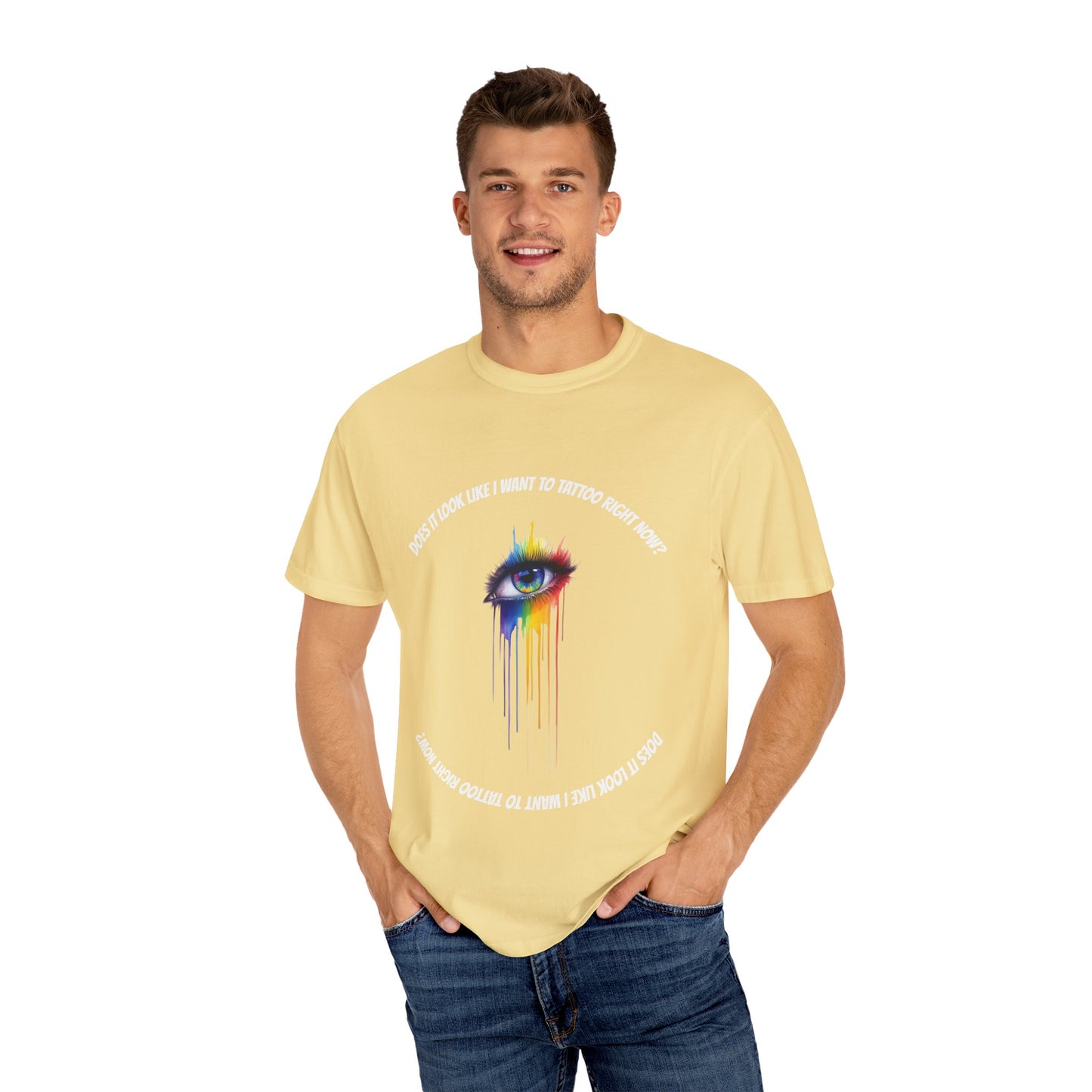 Vibrant Eye Art T-Shirt | Unisex Garment-Dyed Tee, Artistic Apparel, Colorful Fashion, Unique Gift, Everyday Wear