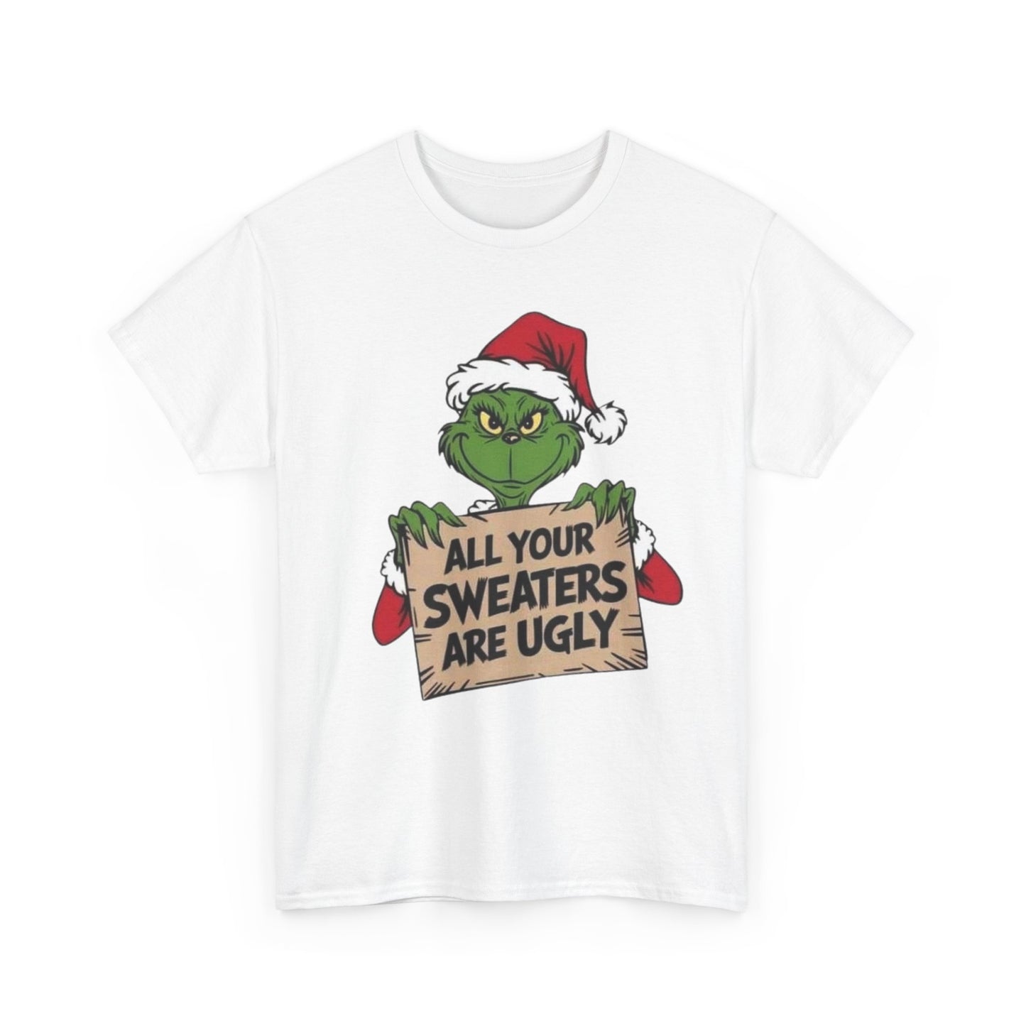 Grinchmas Ugly Sweater Tee, Christmas T-Shirt, Holiday Gift, Funny Tee, Unisex Cotton Shirt, Christmas Party, Grinch Lovers