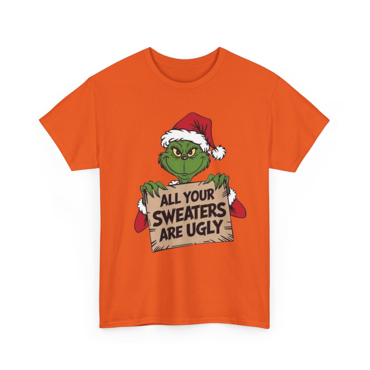 Grinchmas Ugly Sweater Tee, Christmas T-Shirt, Holiday Gift, Funny Tee, Unisex Cotton Shirt, Christmas Party, Grinch Lovers