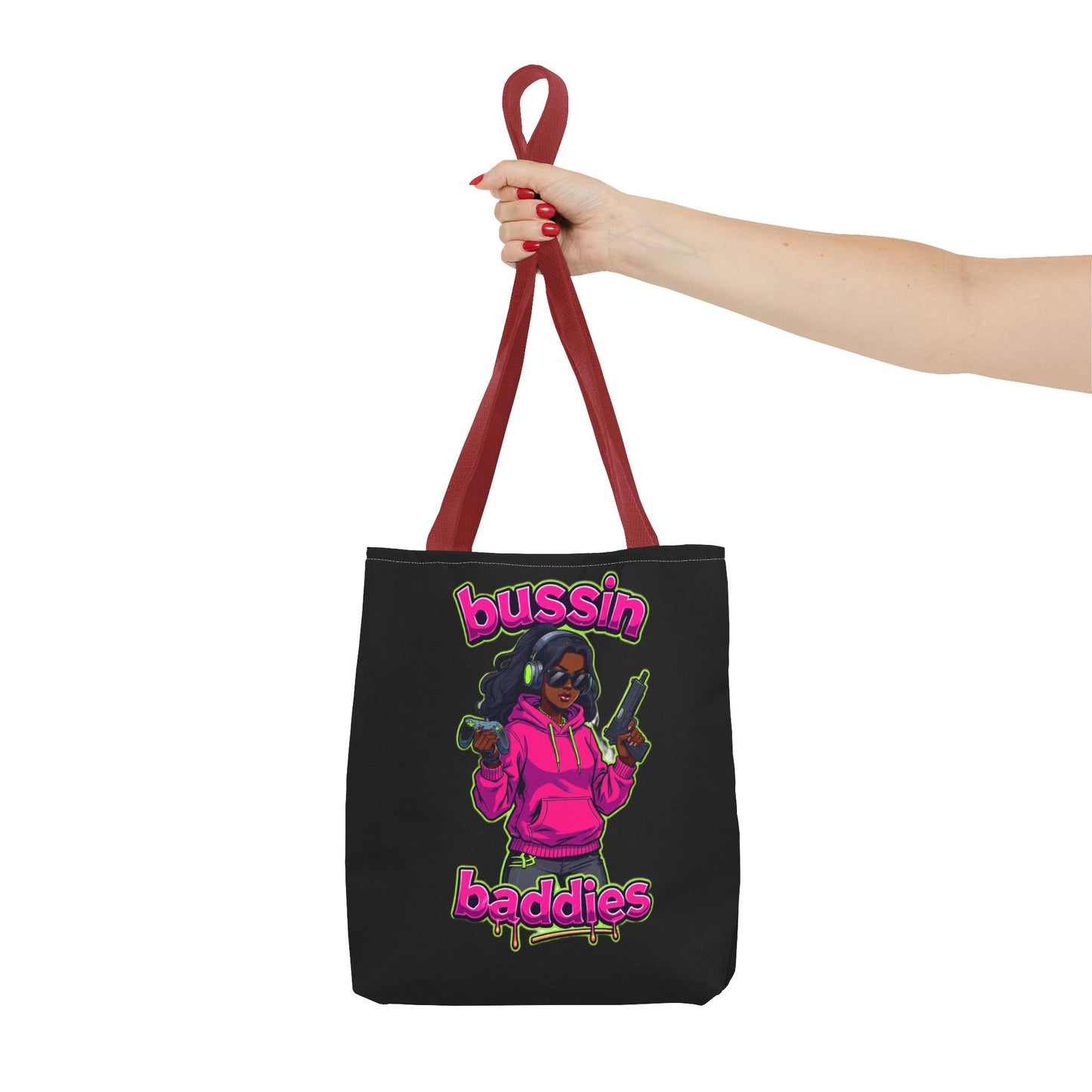 Bussin Baddies Tote Bag, Trendy Carryall, Women's Fashion Accessory, Streetwear Shopping Bag, Gift for Her