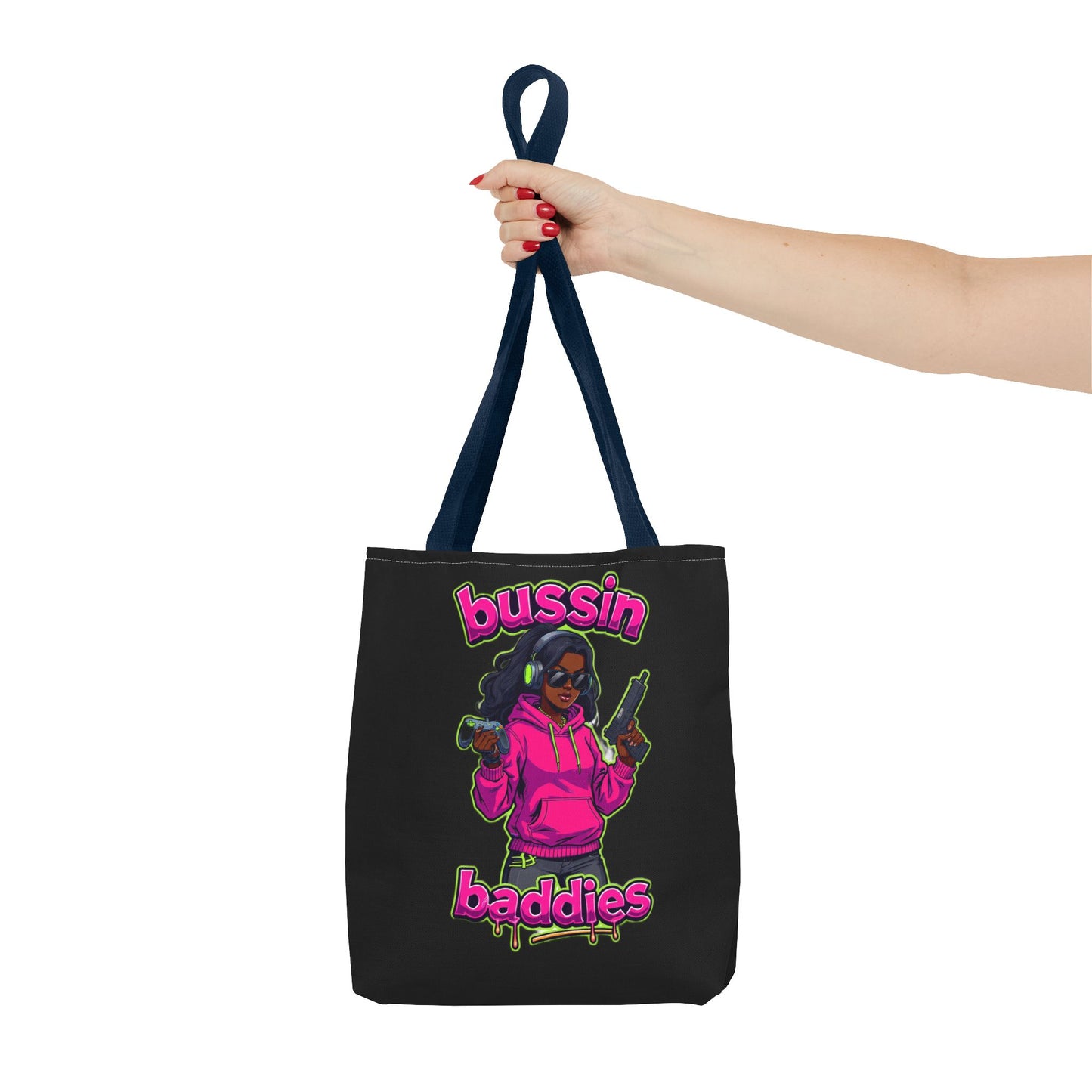 Bussin Baddies Tote Bag, Trendy Carryall, Women's Fashion Accessory, Streetwear Shopping Bag, Gift for Her