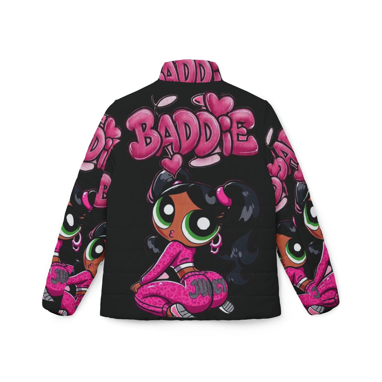 Baddie Women's Puffer Jacket, Cute Winter Coat, Trendy Outerwear, Streetwear Fashion, Stylish Jacket for Girls, Unique Gift Idea
