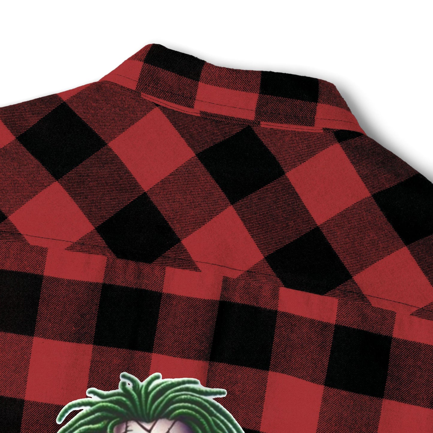 Chic Unisex Flannel Shirt with Graphic Design, Casual Wear, Perfect for Fall, Streetwear Fashion, Halloween & Everyday Style