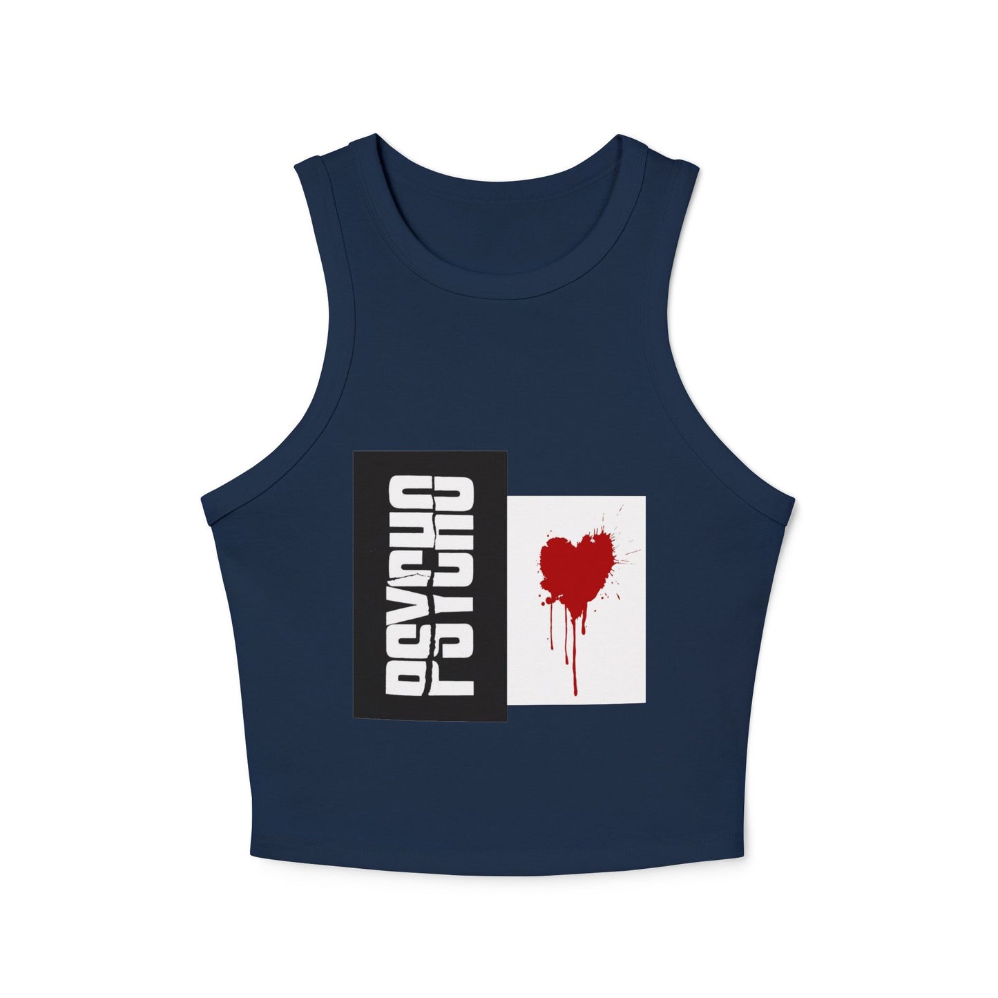 Psycho Heart Women's Crop Tank, Edgy Fashion Top, Summer Outfit, Festival Wear, Grunge Style