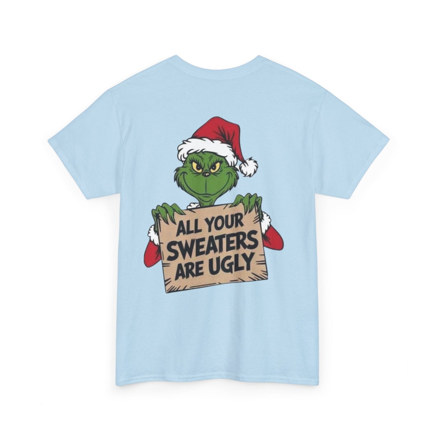 Grinchmas Ugly Sweater Tee, Christmas T-Shirt, Holiday Gift, Funny Tee, Unisex Cotton Shirt, Christmas Party, Grinch Lovers