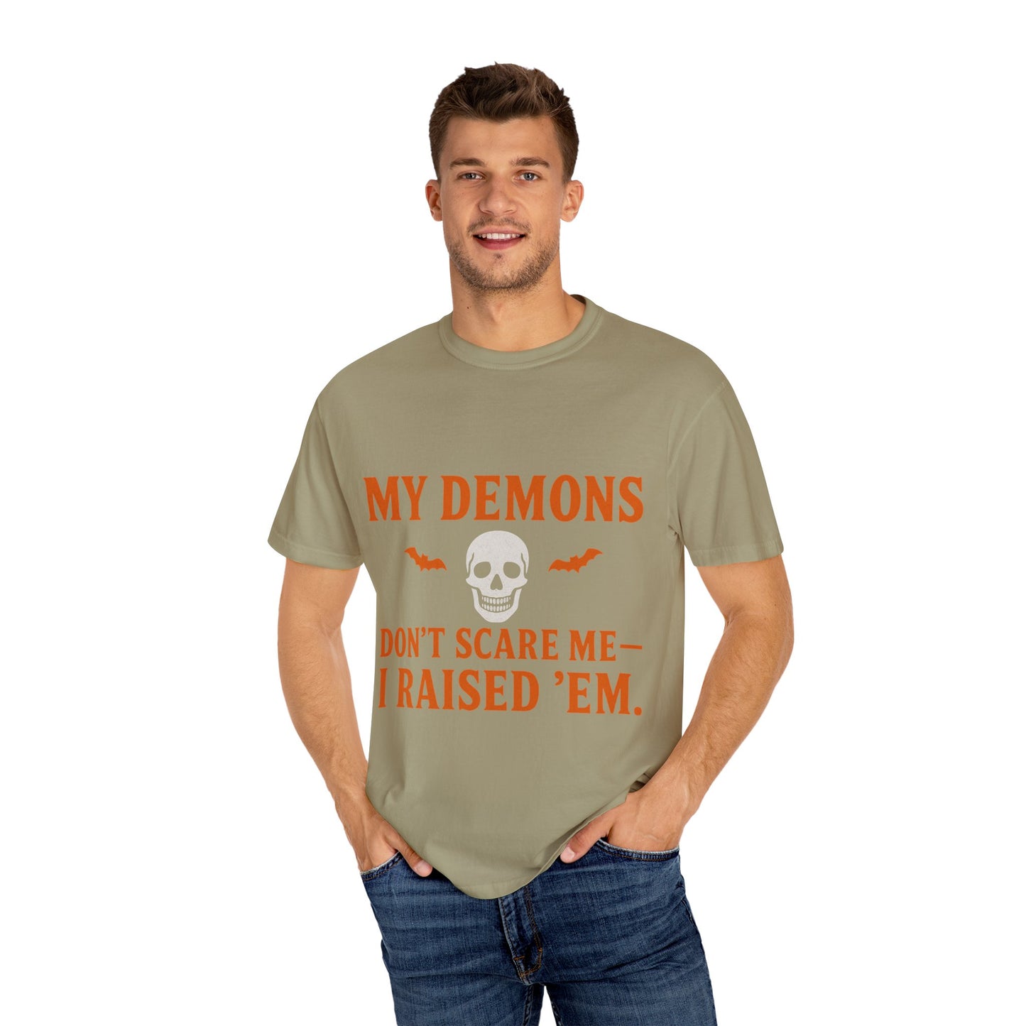 Halloween Themed Unisex T-Shirt with Bats and Humor
