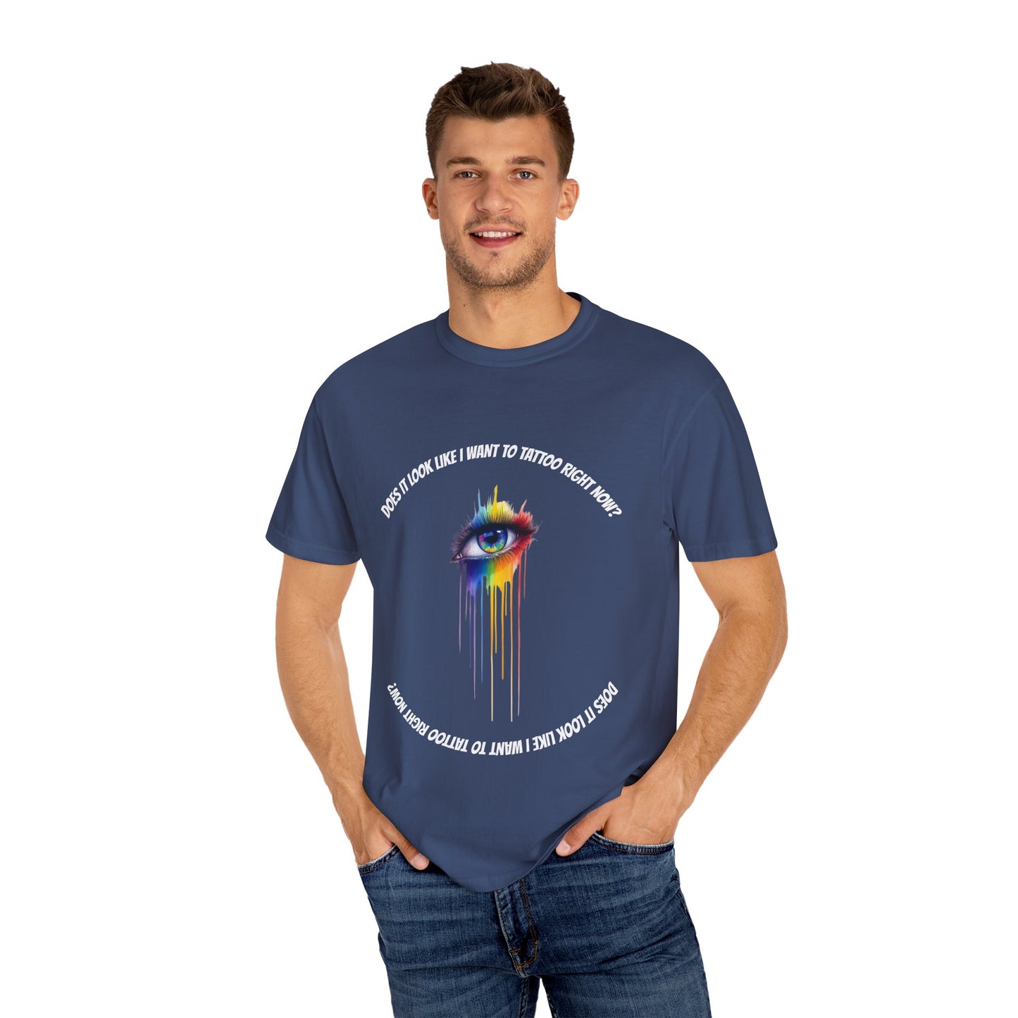 Vibrant Eye Art T-Shirt | Unisex Garment-Dyed Tee, Artistic Apparel, Colorful Fashion, Unique Gift, Everyday Wear