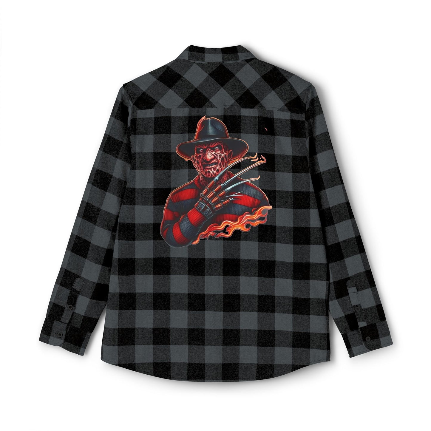 Freddy Krueger Flannel Shirt, Unisex Plaid Shirt, Horror Halloween Apparel, Cozy Casual Wear, Fall Outfits, Movie Lover Gift