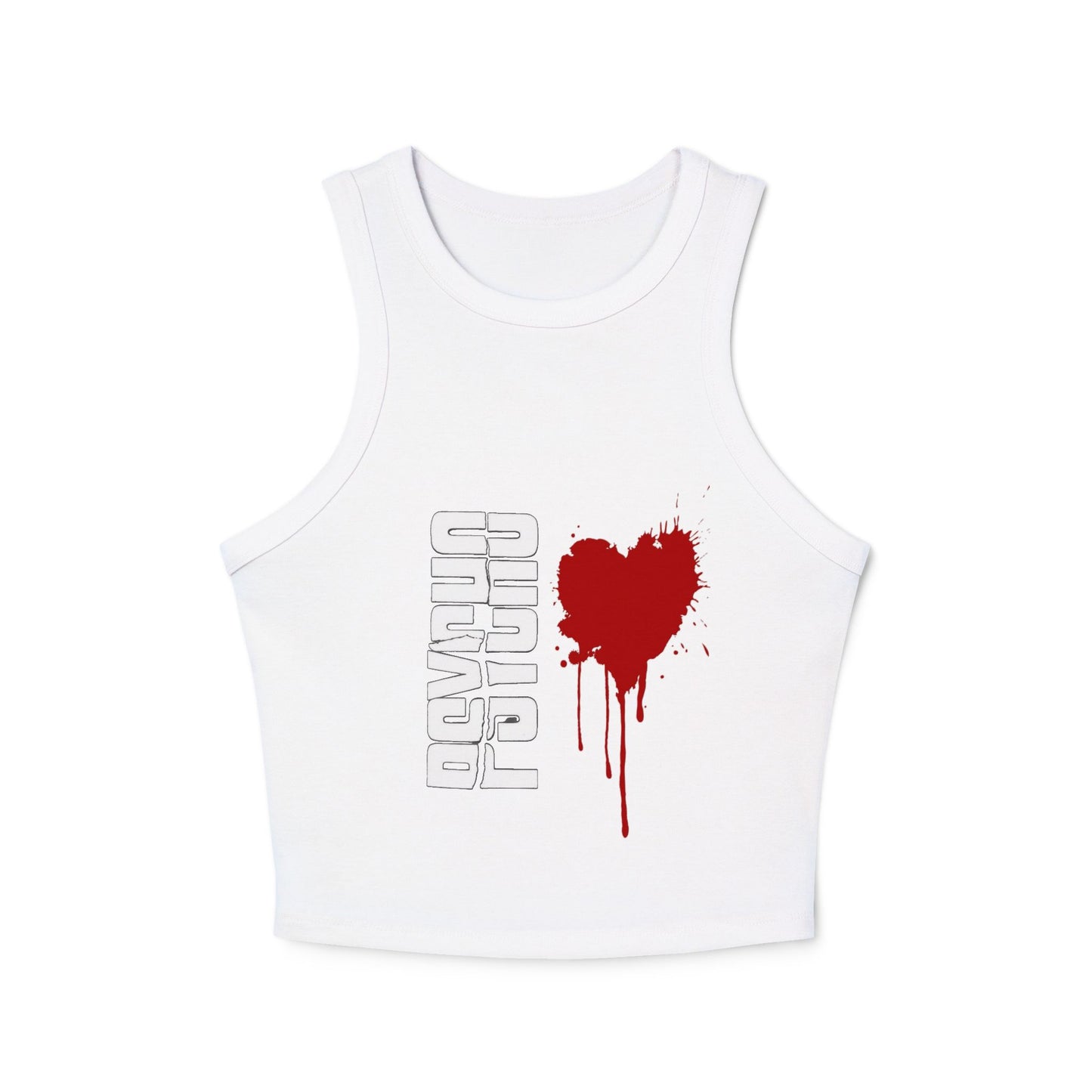 Chic Graphic Crop Tank Top - Heart Splash, Casual Wear, Summer Fashion, Festival Outfit, Trendy Gift