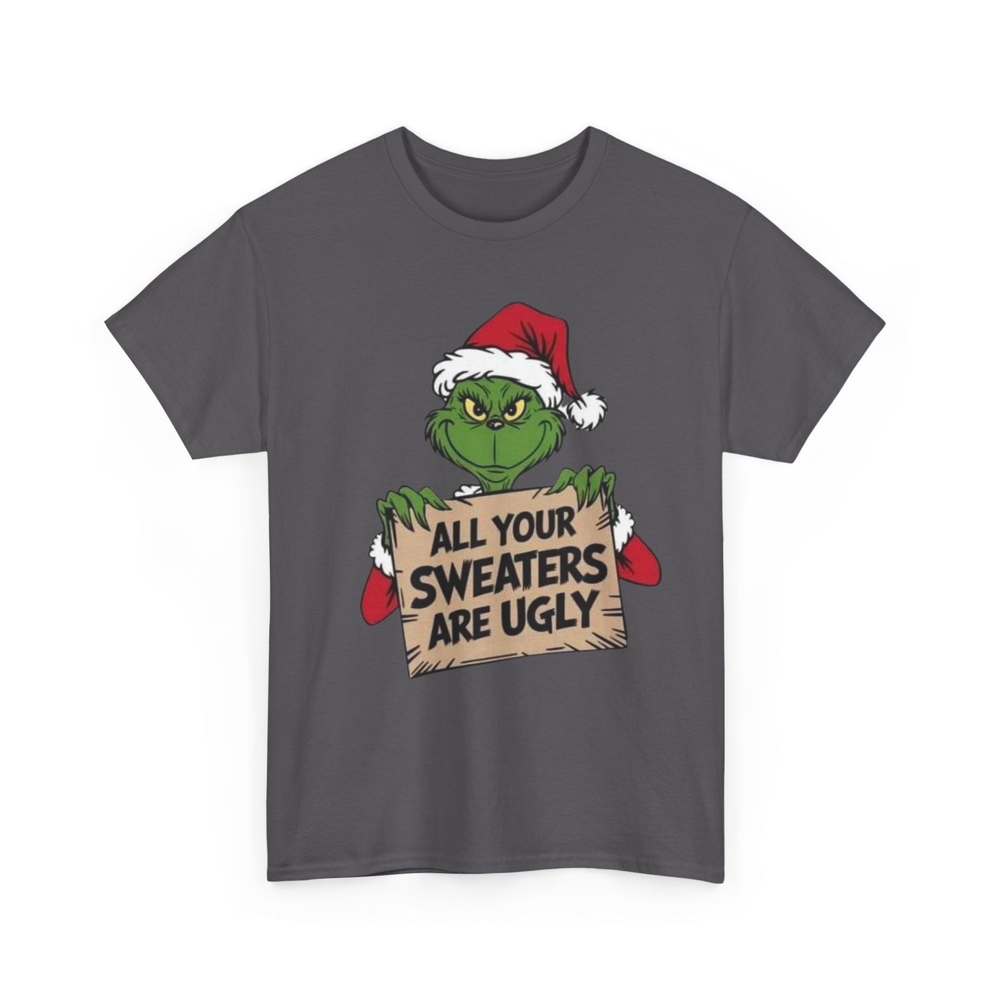 Grinchmas Ugly Sweater Tee, Christmas T-Shirt, Holiday Gift, Funny Tee, Unisex Cotton Shirt, Christmas Party, Grinch Lovers