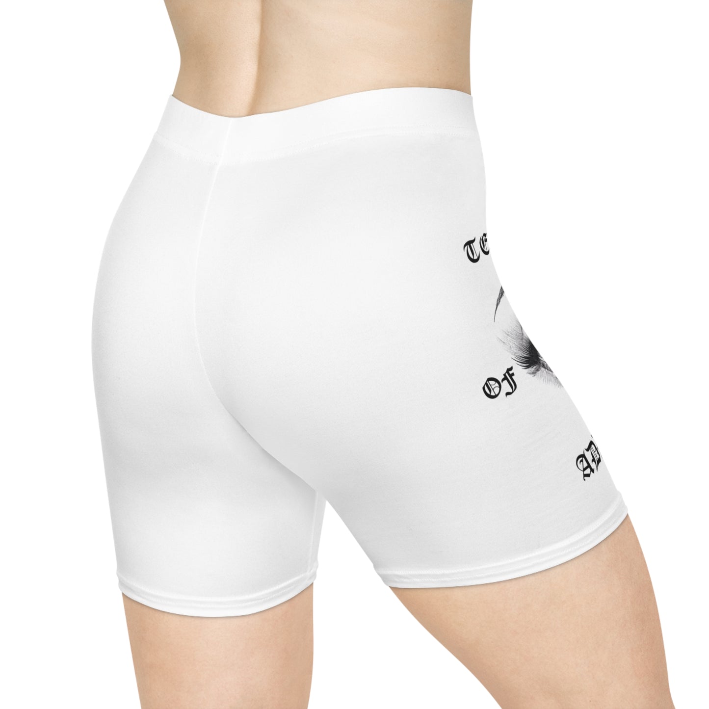 Women's Biker Shorts with Bold Graphic Design | Tears of an Addict | Fitness | Casual Wear | Gift for Her | Summer Style | Streetwear