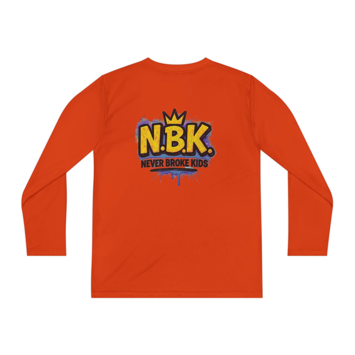 Youth Long Sleeve Tee - NBK Never Broke Kids, Cool Graphic Top for Kids, Growing Up, Birthday Gift, Casual Wear, Trendy Fashion