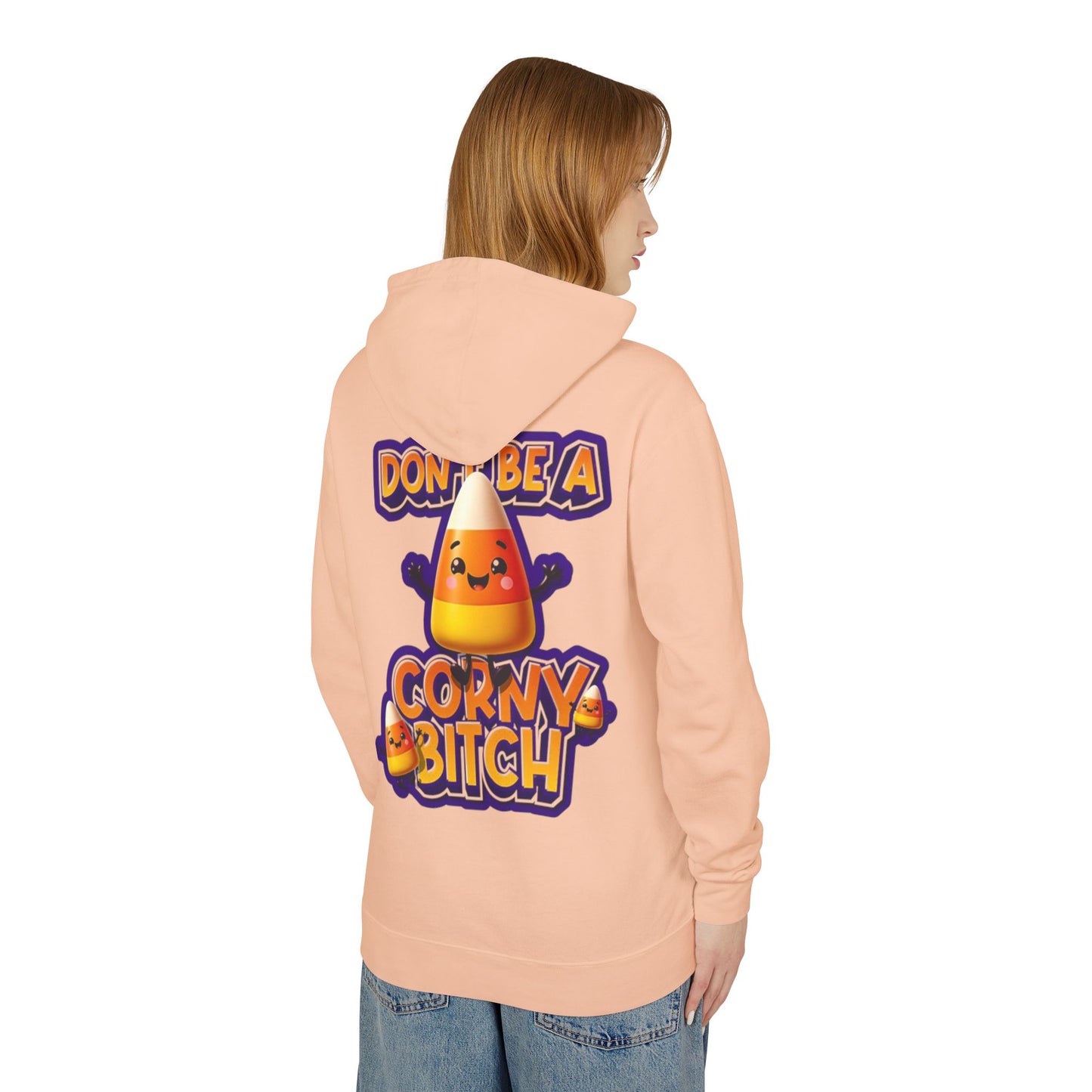 Funny Candy Corn Hoodie - Don't Be A Corny Bitch, Fall Fashion, Halloween Sweatshirt, Gift for Friends, Cozy Lounge Wear