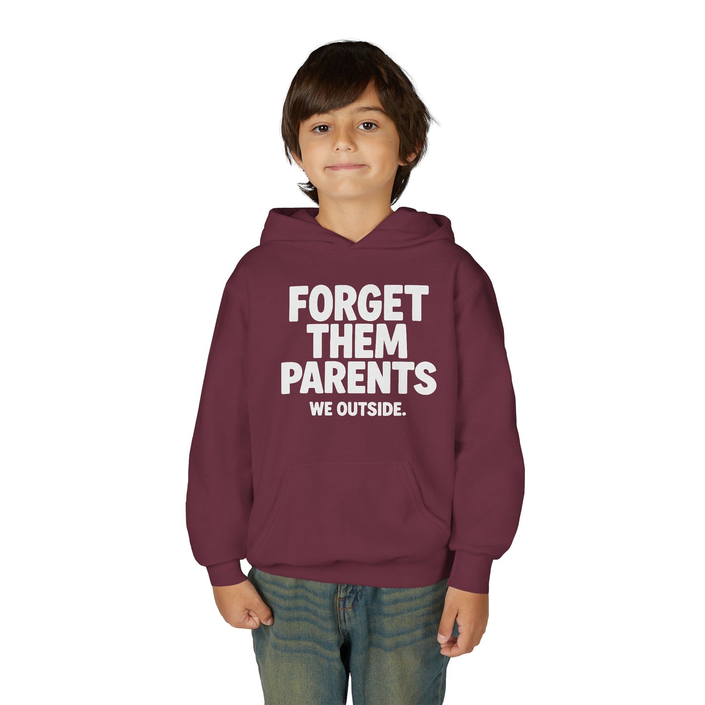 Youth Hoodie - Forget Them Parents, Funny Sweatshirt, Kids Hoodie, Outdoor Adventure, Gift for Teens, Casual Wear