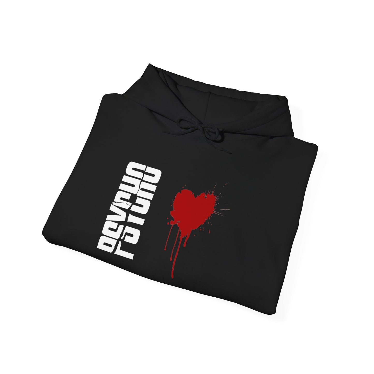 Heartfelt Drip Hoodie | Unisex Heavy Blend Sweatshirt, Cozy Gift, Black Hoodie, Casual Attire, Streetwear Style, Valentine's Day