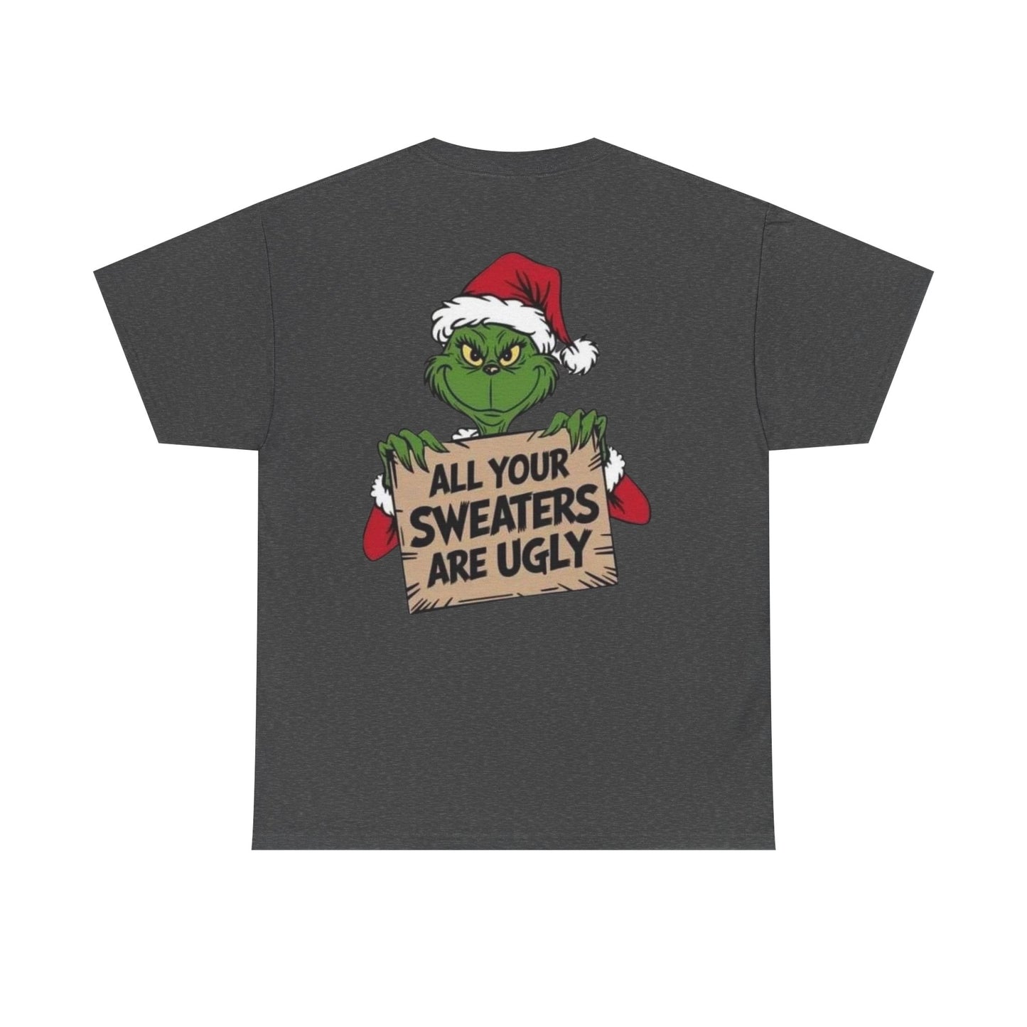 Grinchmas Ugly Sweater Tee, Christmas T-Shirt, Holiday Gift, Funny Tee, Unisex Cotton Shirt, Christmas Party, Grinch Lovers