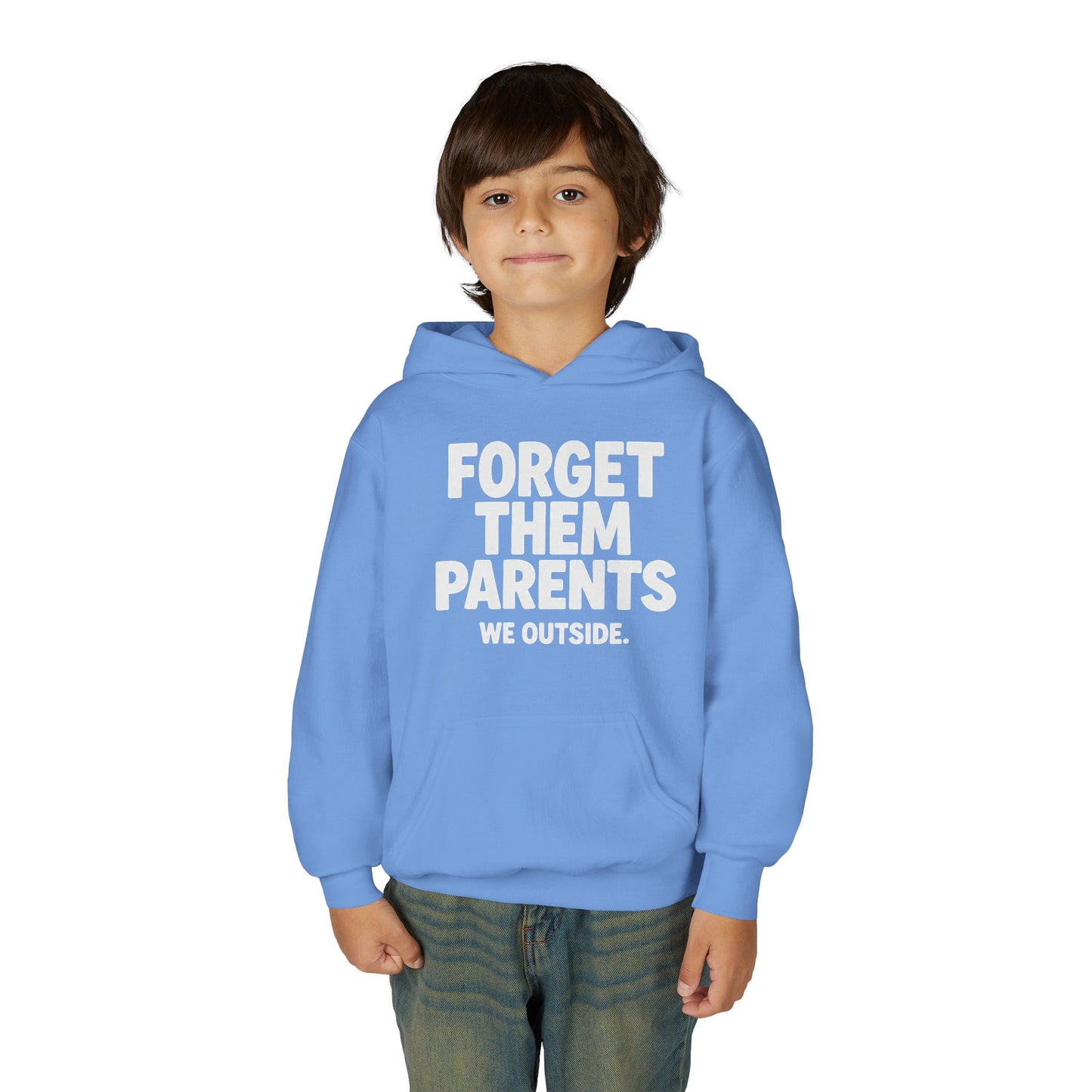 Youth Hoodie - Forget Them Parents, Funny Sweatshirt, Kids Hoodie, Outdoor Adventure, Gift for Teens, Casual Wear