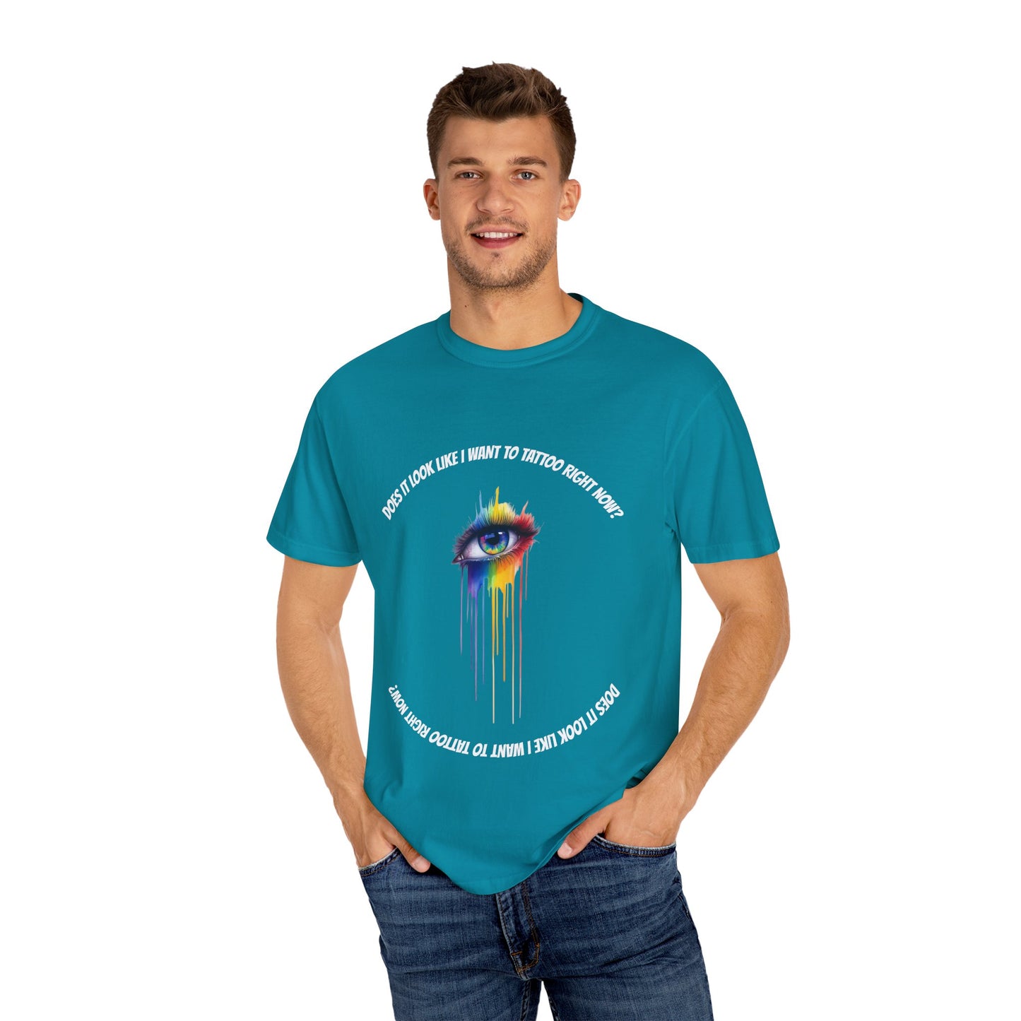Vibrant Eye Art T-Shirt | Unisex Garment-Dyed Tee, Artistic Apparel, Colorful Fashion, Unique Gift, Everyday Wear