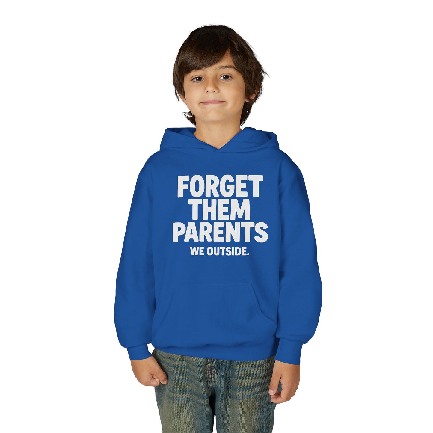 Youth Hoodie - Forget Them Parents, Funny Sweatshirt, Kids Hoodie, Outdoor Adventure, Gift for Teens, Casual Wear