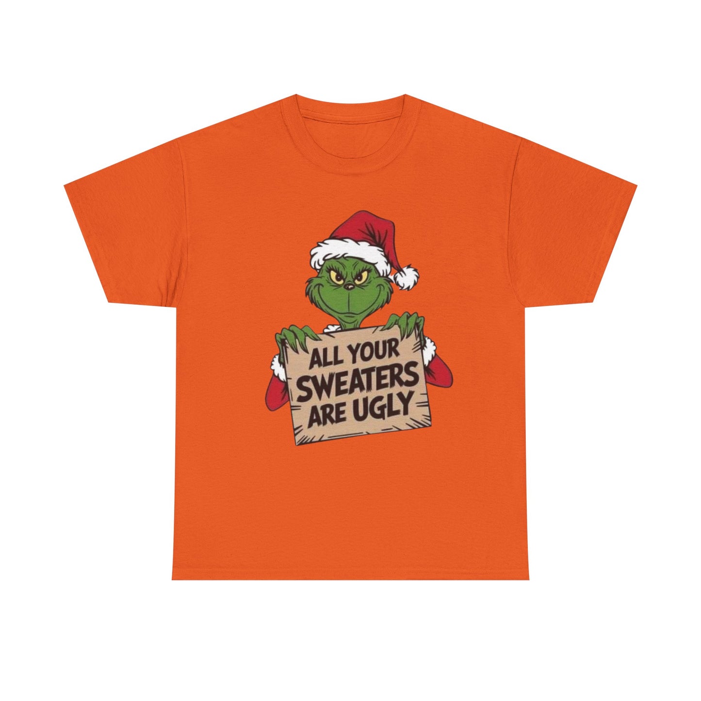 Grinchmas Ugly Sweater Tee, Christmas T-Shirt, Holiday Gift, Funny Tee, Unisex Cotton Shirt, Christmas Party, Grinch Lovers