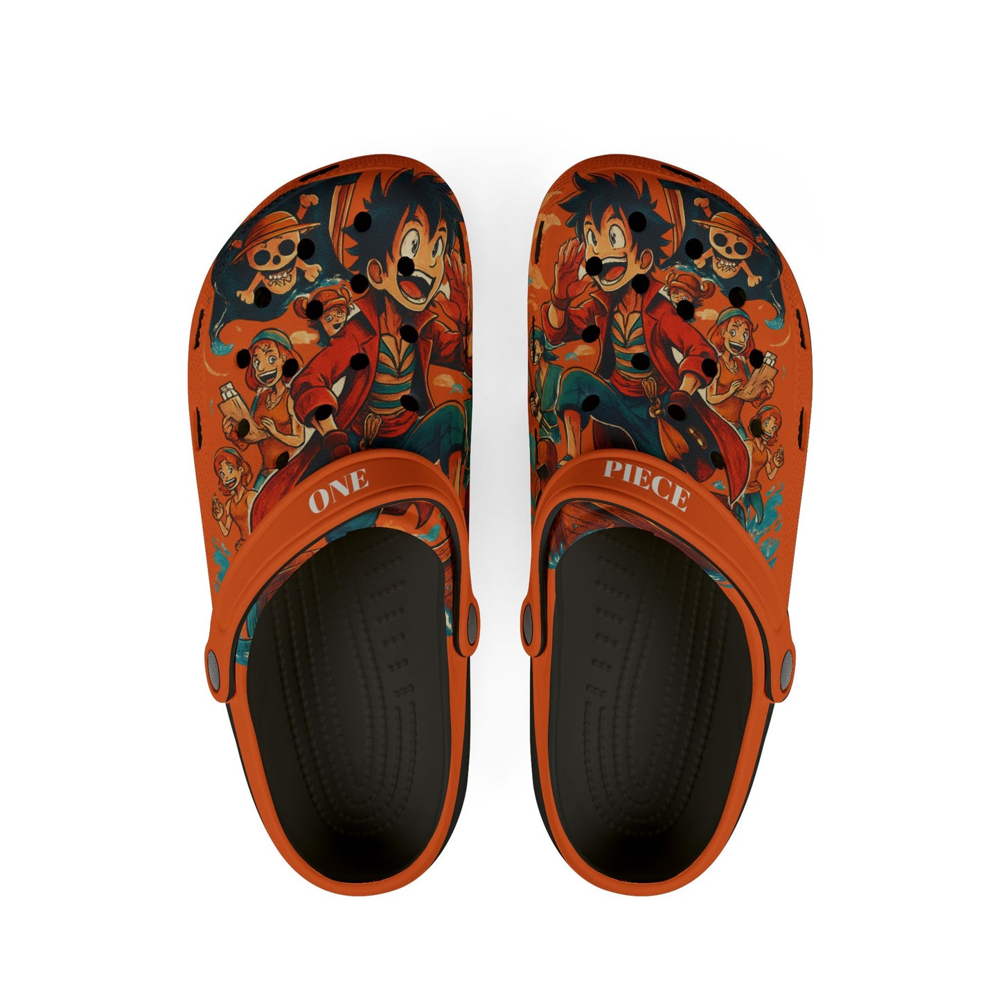 One Piece EVA Foam Shoes, Cartoon Clogs, Anime Footwear, Perfect for Travel, Summer, Everyday Wear