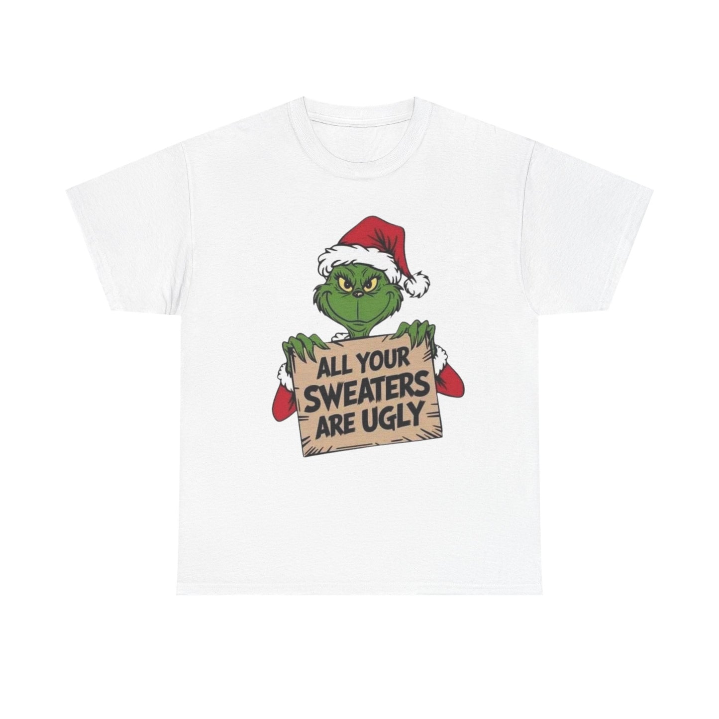 Grinchmas Ugly Sweater Tee, Christmas T-Shirt, Holiday Gift, Funny Tee, Unisex Cotton Shirt, Christmas Party, Grinch Lovers