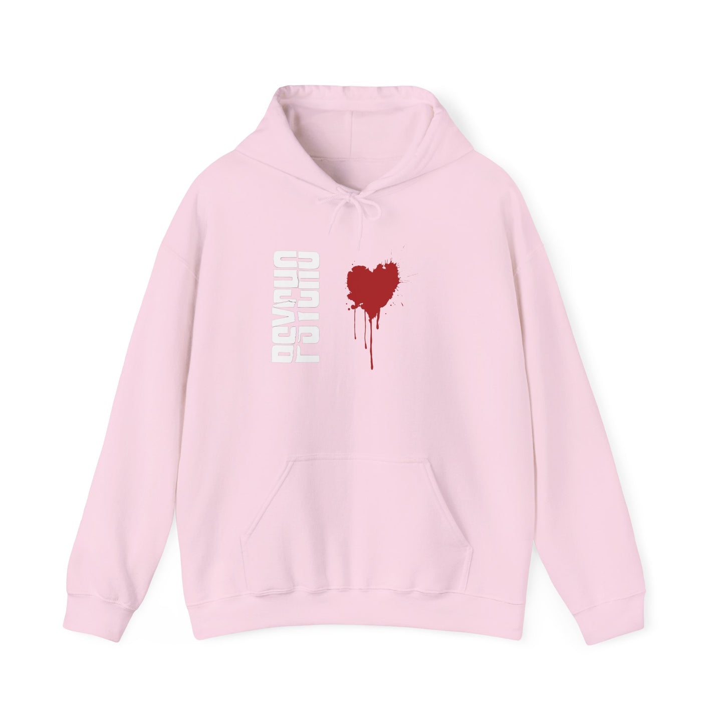 Heartfelt Drip Hoodie | Unisex Heavy Blend Sweatshirt, Cozy Gift, Black Hoodie, Casual Attire, Streetwear Style, Valentine's Day