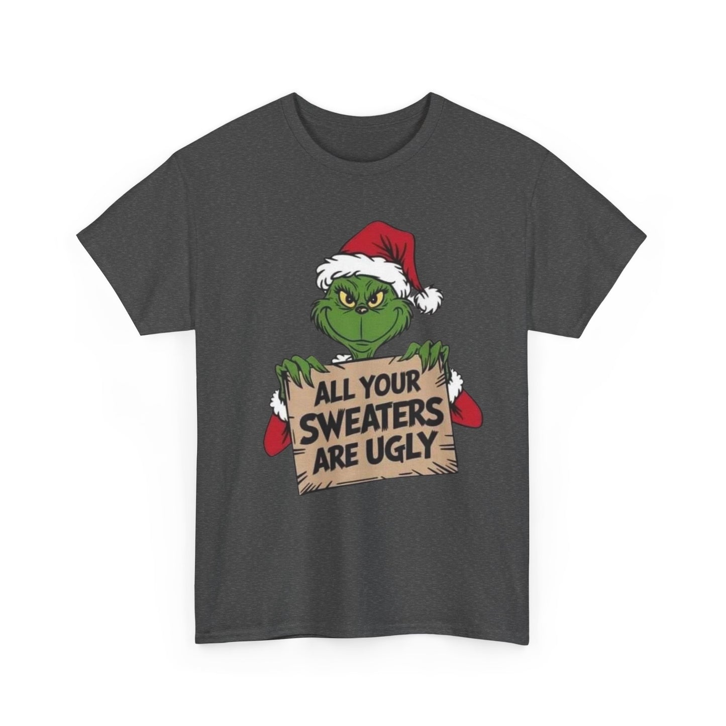 Grinchmas Ugly Sweater Tee, Christmas T-Shirt, Holiday Gift, Funny Tee, Unisex Cotton Shirt, Christmas Party, Grinch Lovers