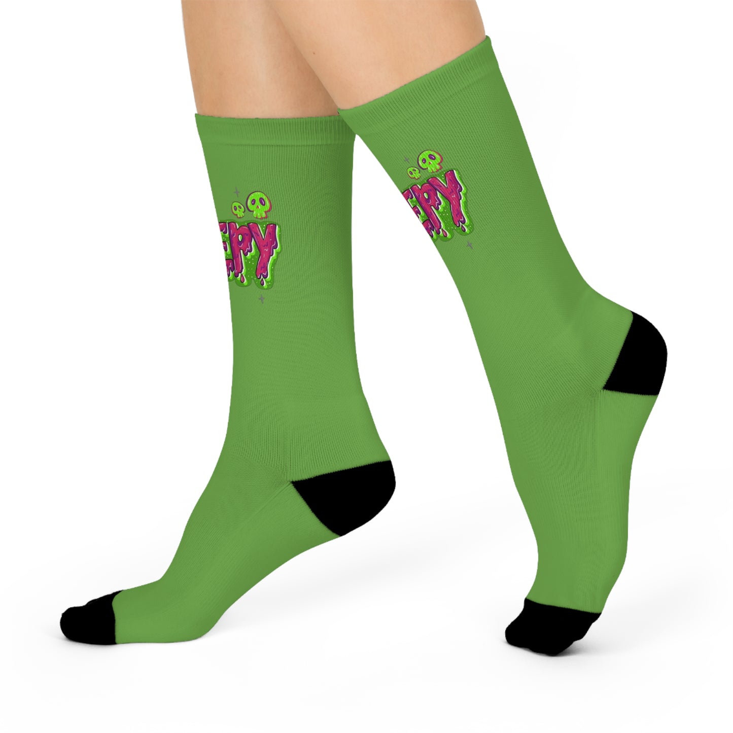 Creepy Halloween Crew Socks | Cozy Cotton Socks, Fun Socks for Gifting, Holiday Comfort, Spooky Vibe, Perfect for Trick or Treating