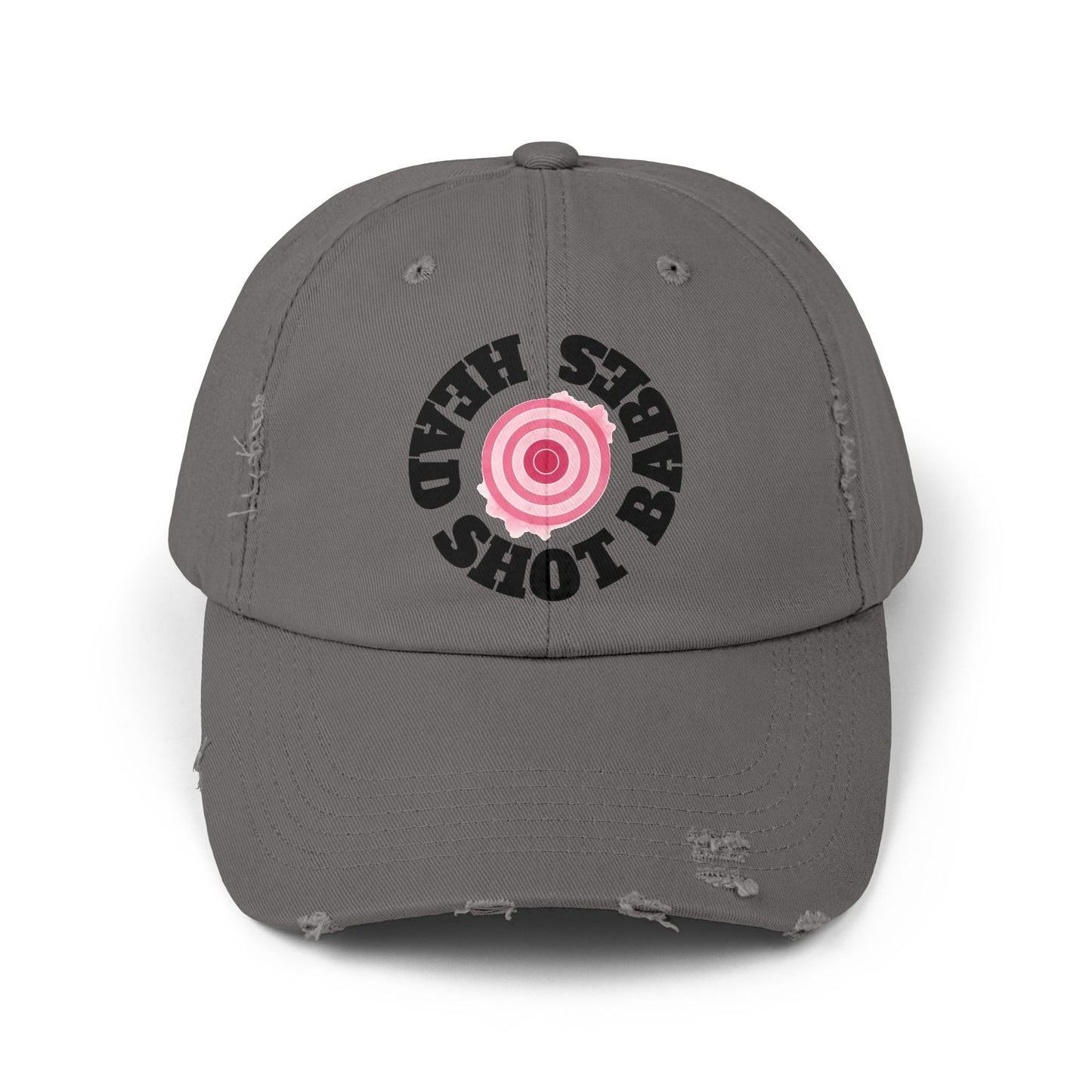 Unisex Distressed Cap with Fun Pink Design, Trendy Baseball Hat for Casual Wear, Ideal for Festivals, Birthdays, Gifts, Street Style