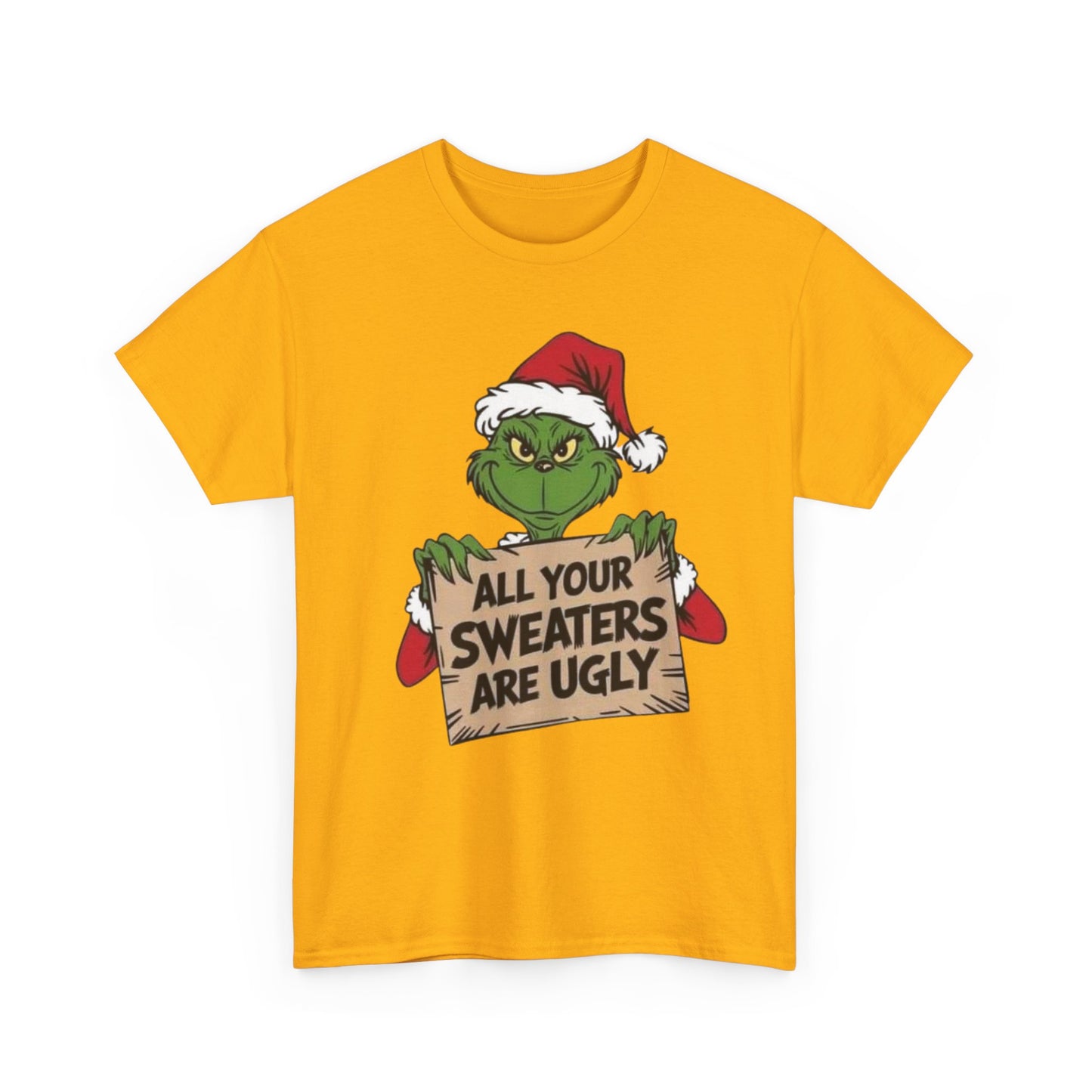 Grinchmas Ugly Sweater Tee, Christmas T-Shirt, Holiday Gift, Funny Tee, Unisex Cotton Shirt, Christmas Party, Grinch Lovers